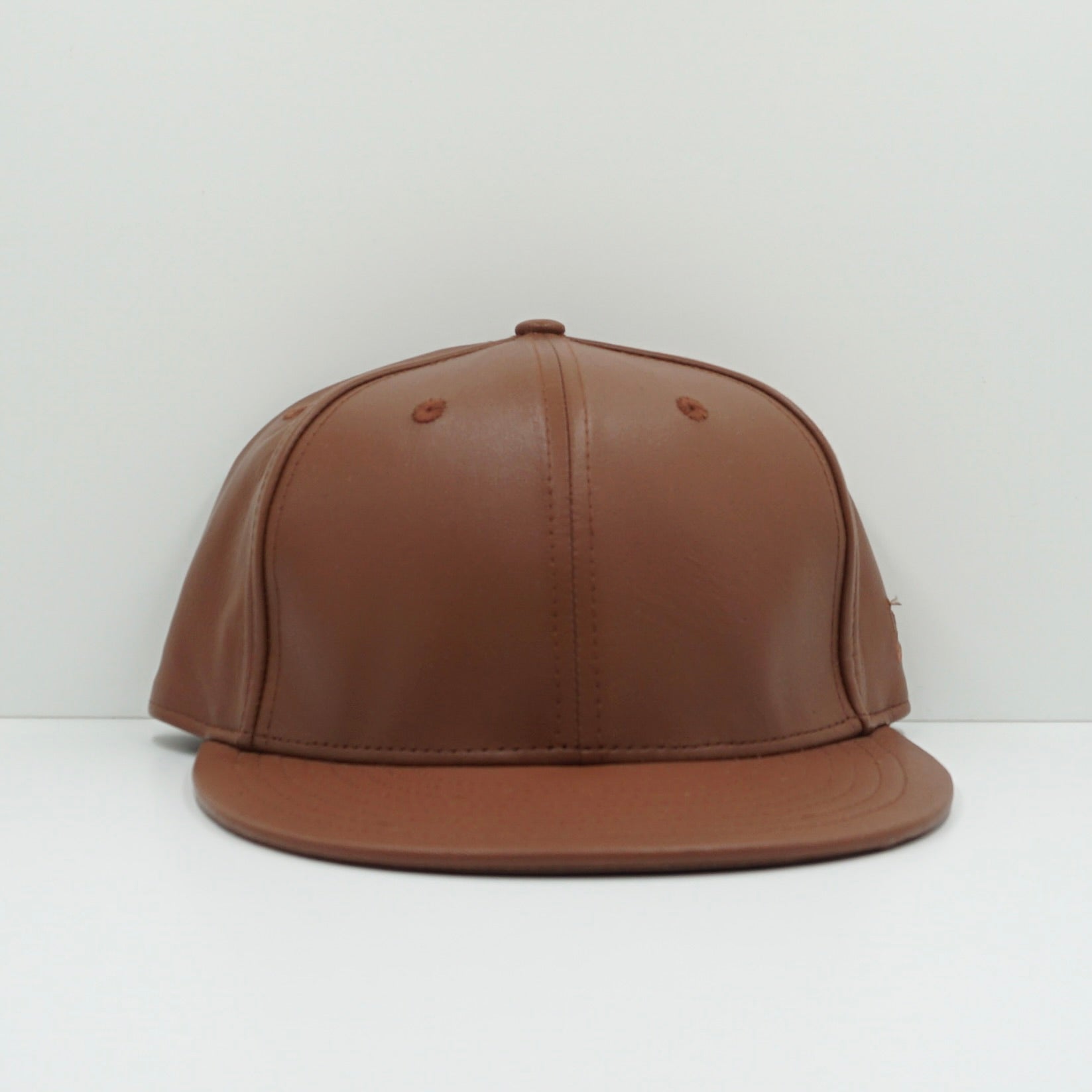 New Era Tan Leather Fitted Cap