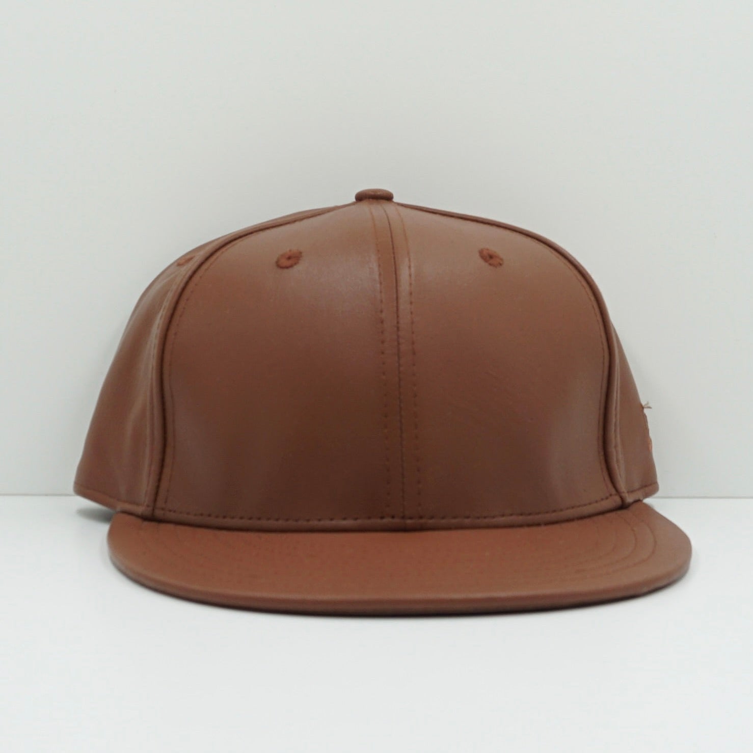 New Era Tan Leather Fitted Cap