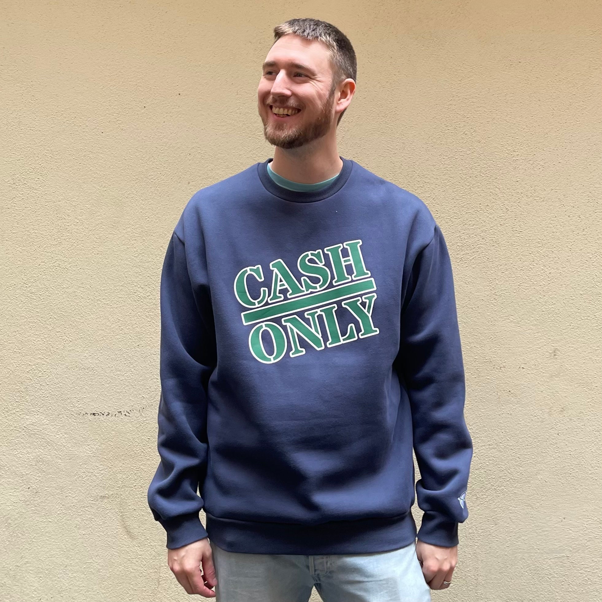 Cash Only Navy Crewneck