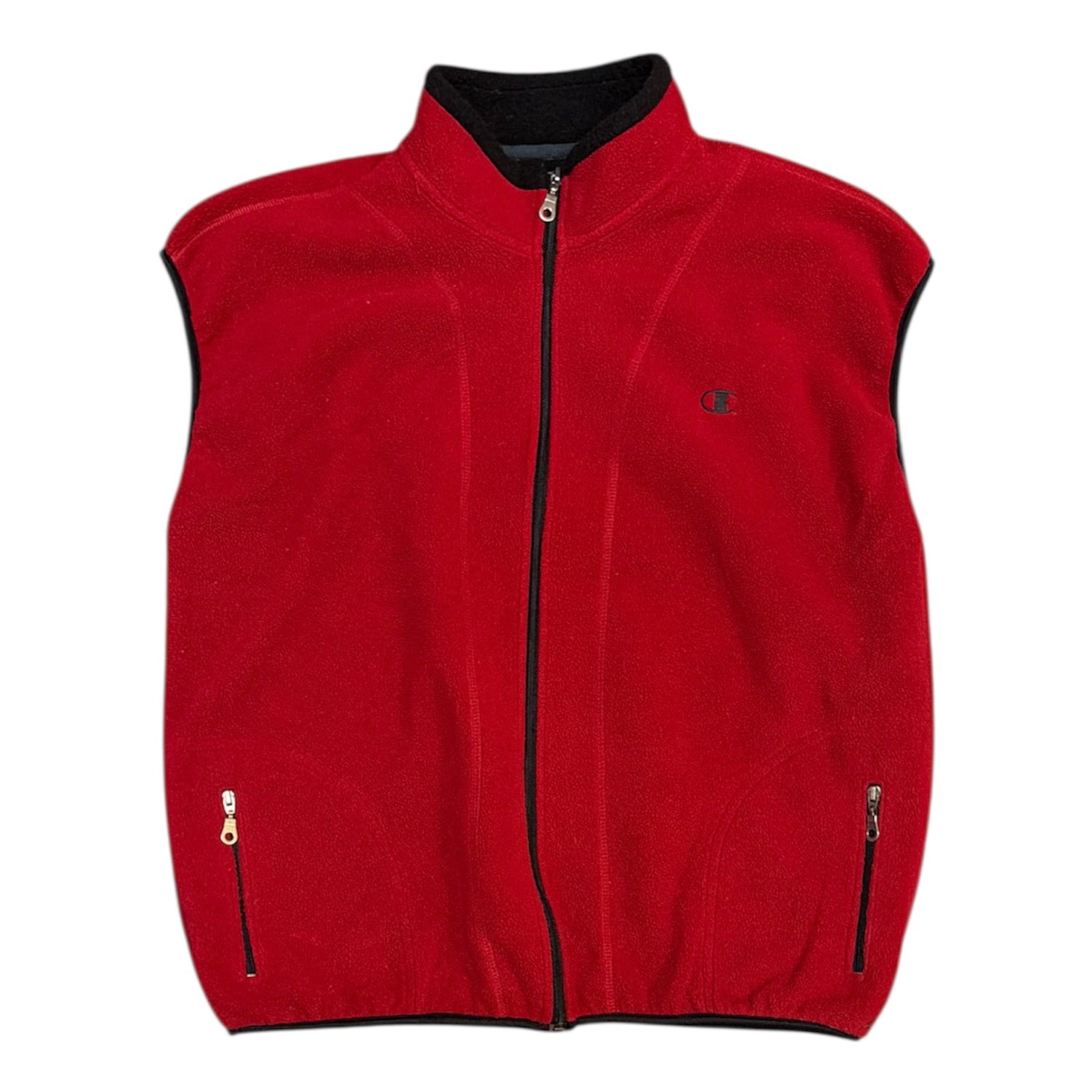 Champion Red Fleece Zip Up Vest