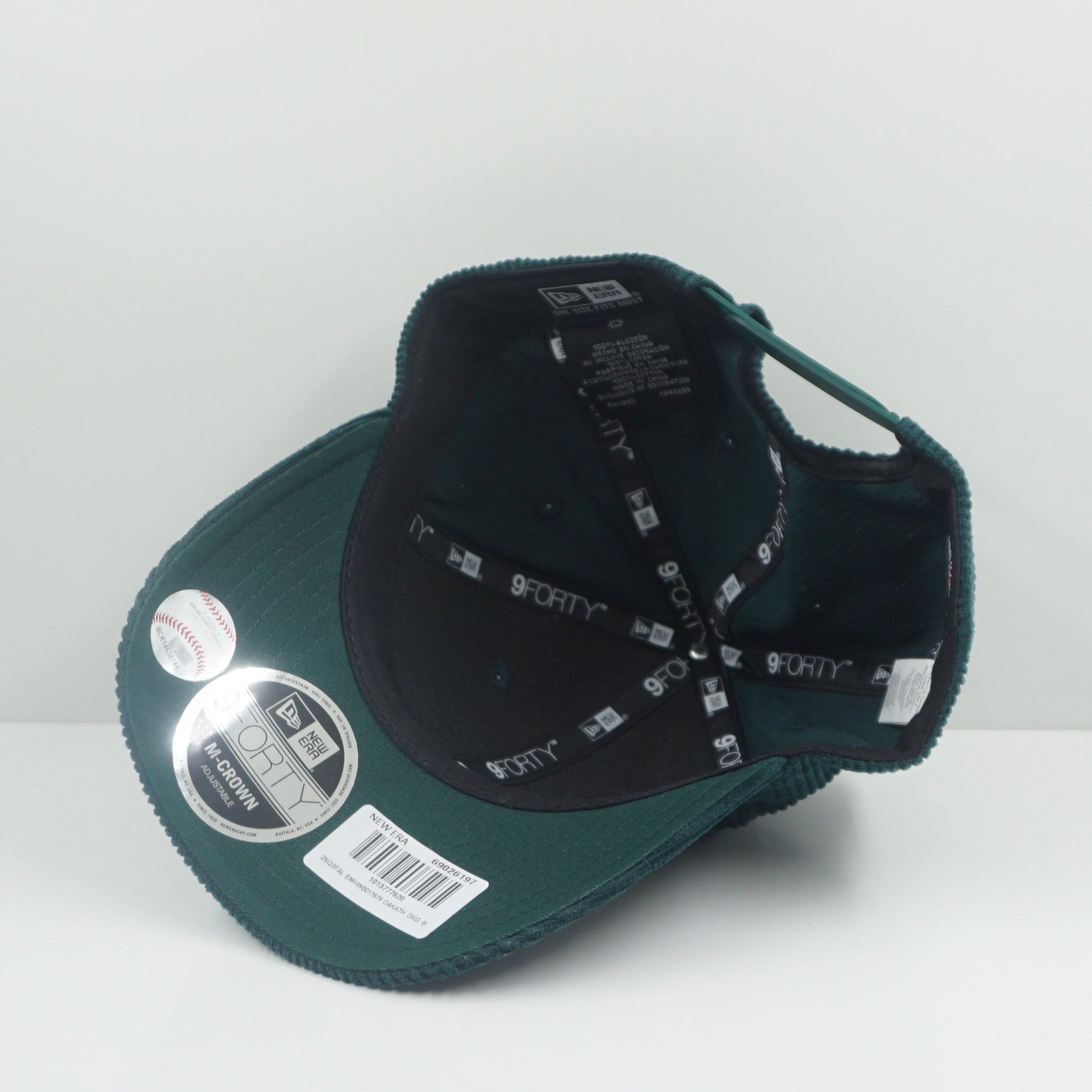 New Era Oakland Athletics Green Corduroy Snapback Cap