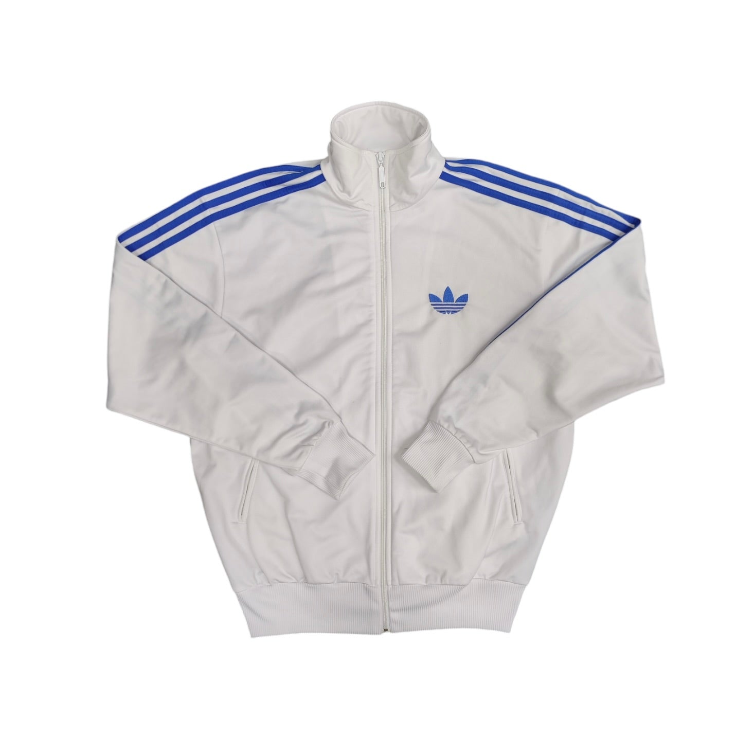 Adidas White Blue Track Jacket