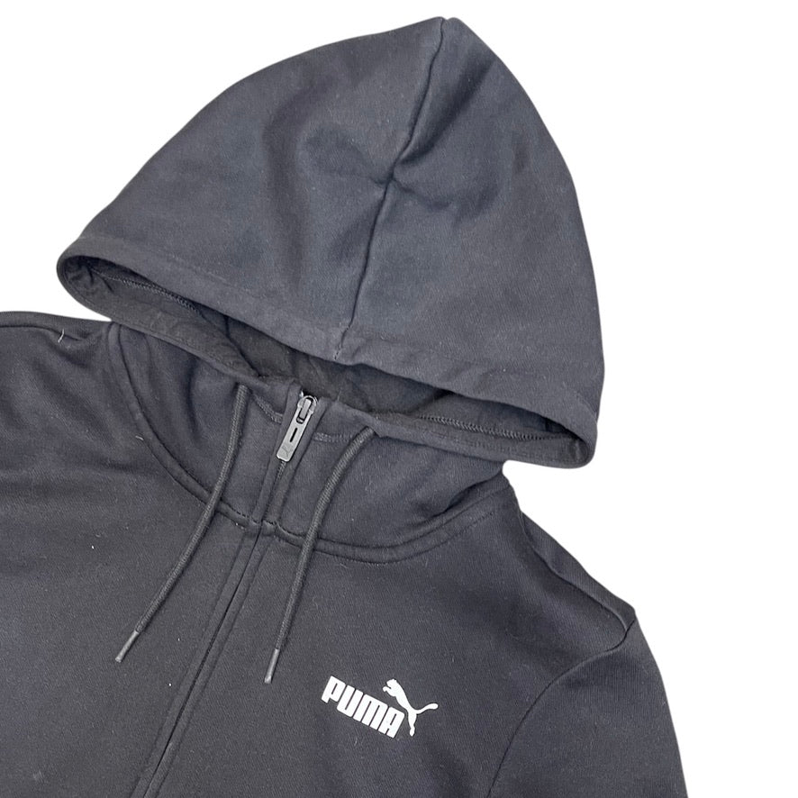Puma Black Small Logo Full Zip Hoodie