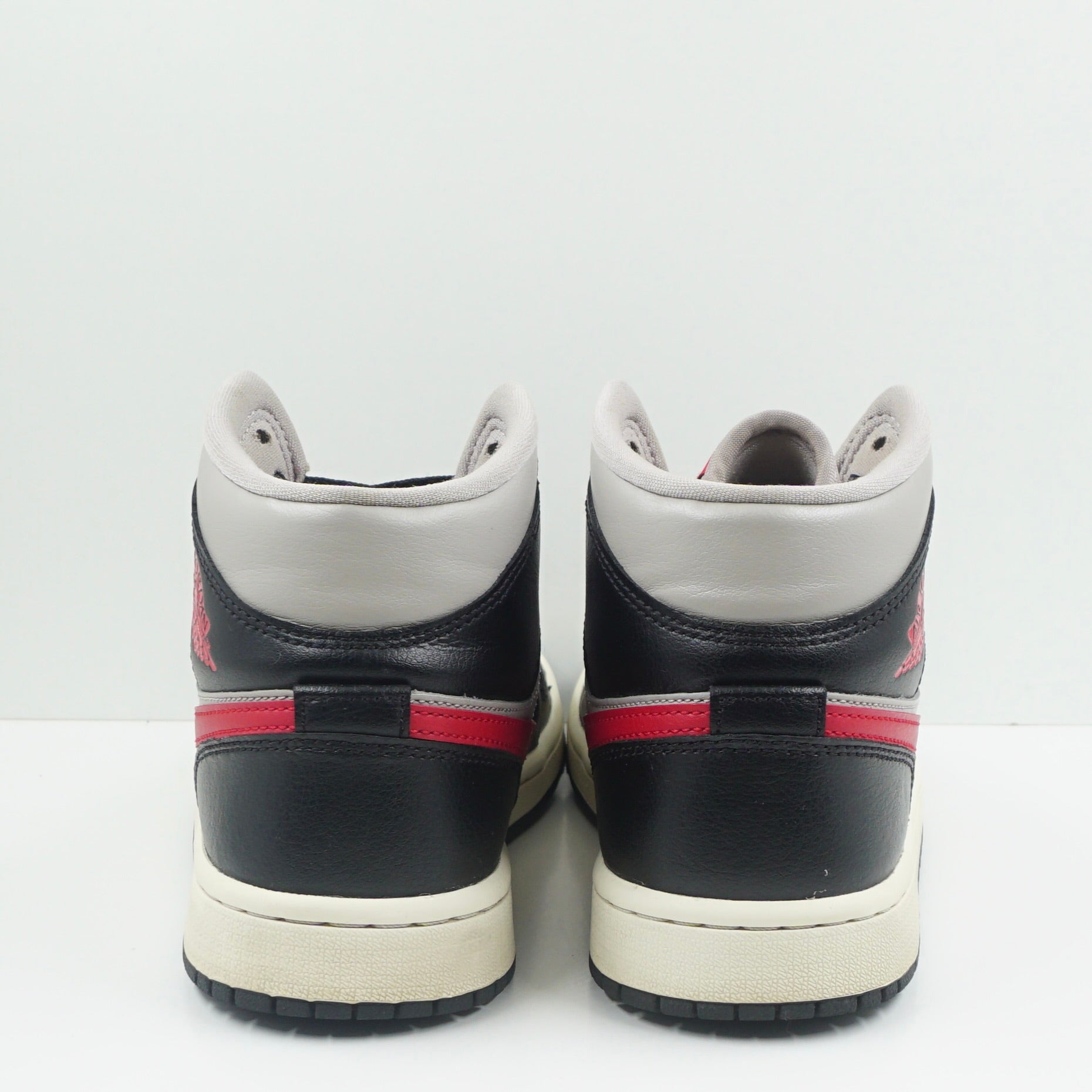 Jordan 1 Mid Black College Grey Gym Red (W)