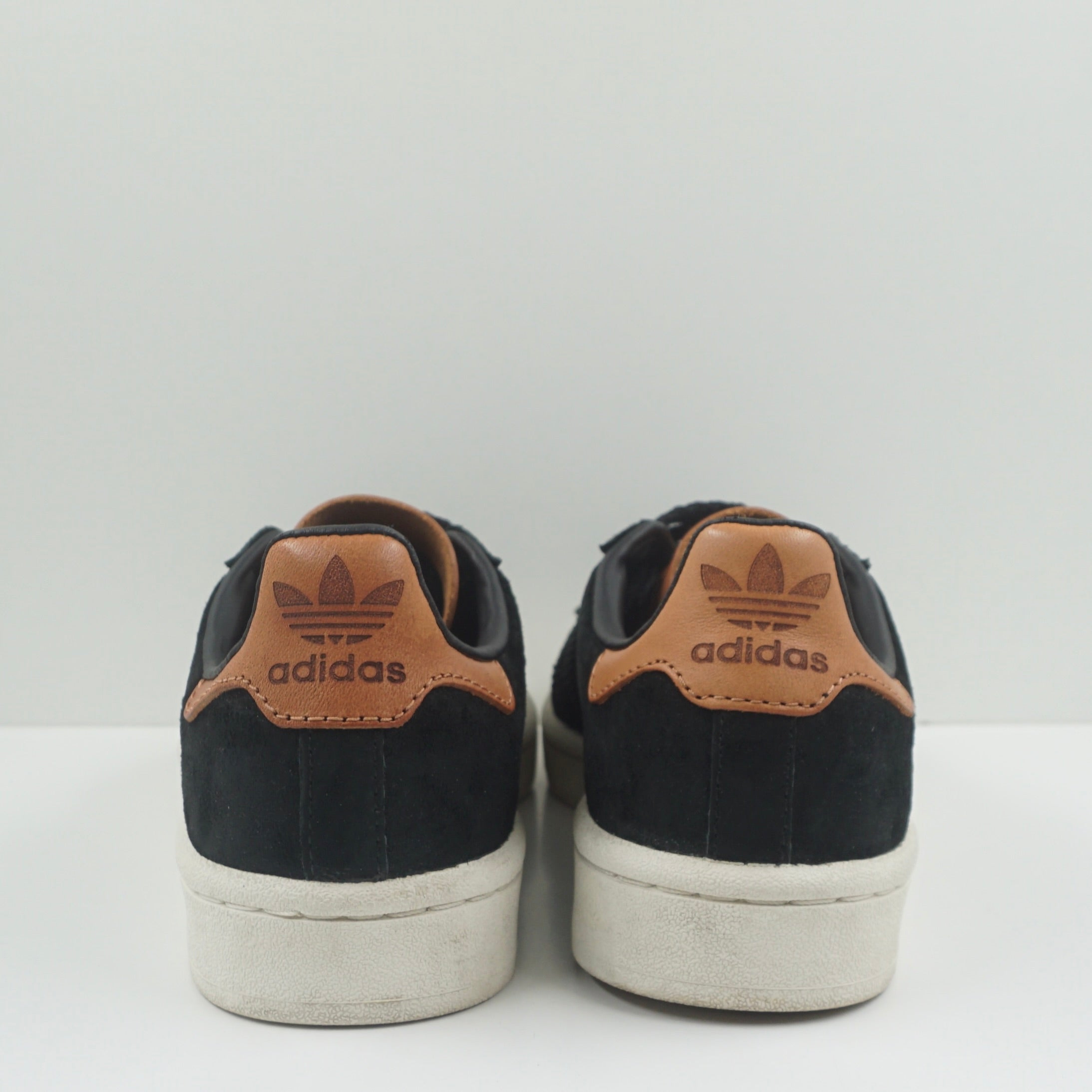 Adidas Campus Black Suede Brown Leather