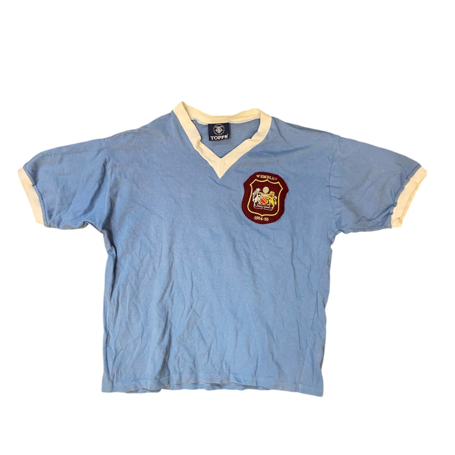 Toffs Retro Manchester City FC Jimmy Meadows 1954-55 Wembley FA Cup Final Jersey