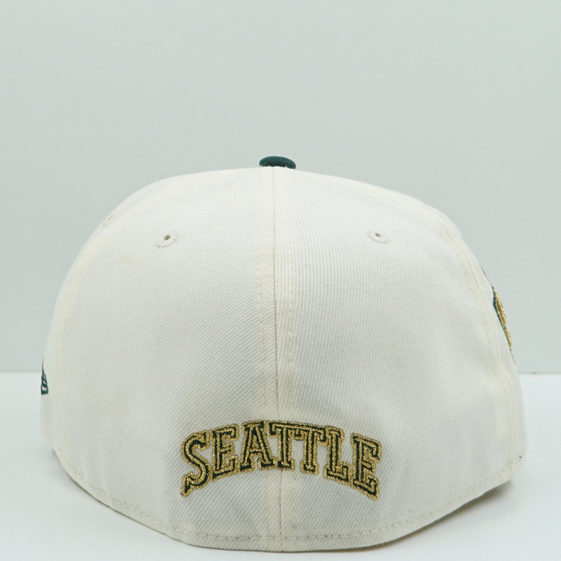 New Era Seattle Sonics Cream Green Fitted Cap