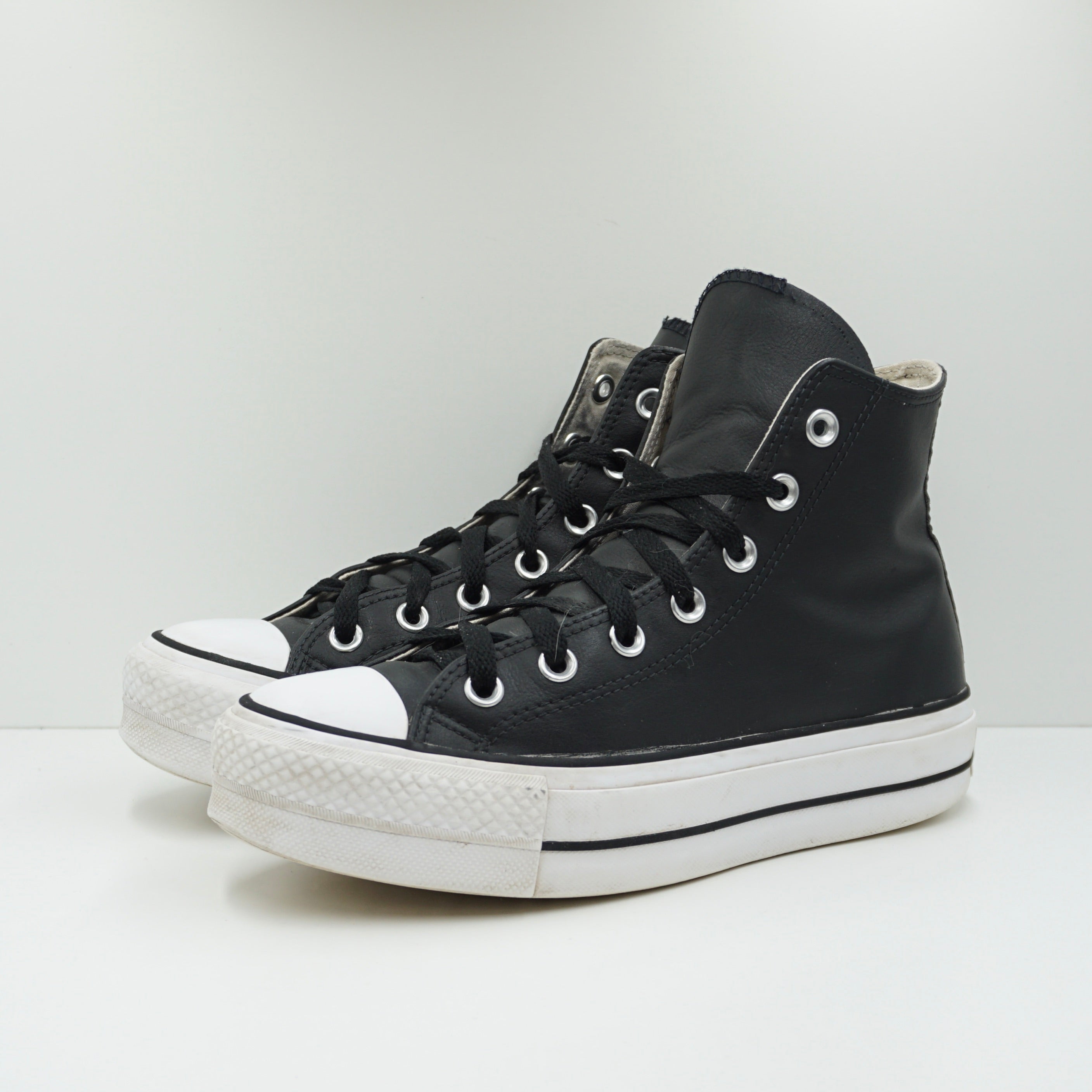 Converse Chuck Taylor All Star Lift Hi Black Leather (W)