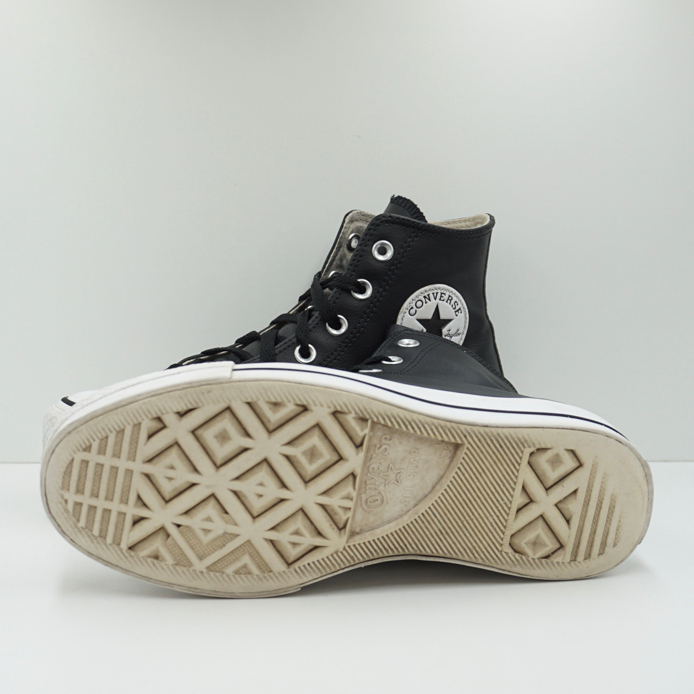Converse Chuck Taylor All Star Lift Hi Black Leather (W)