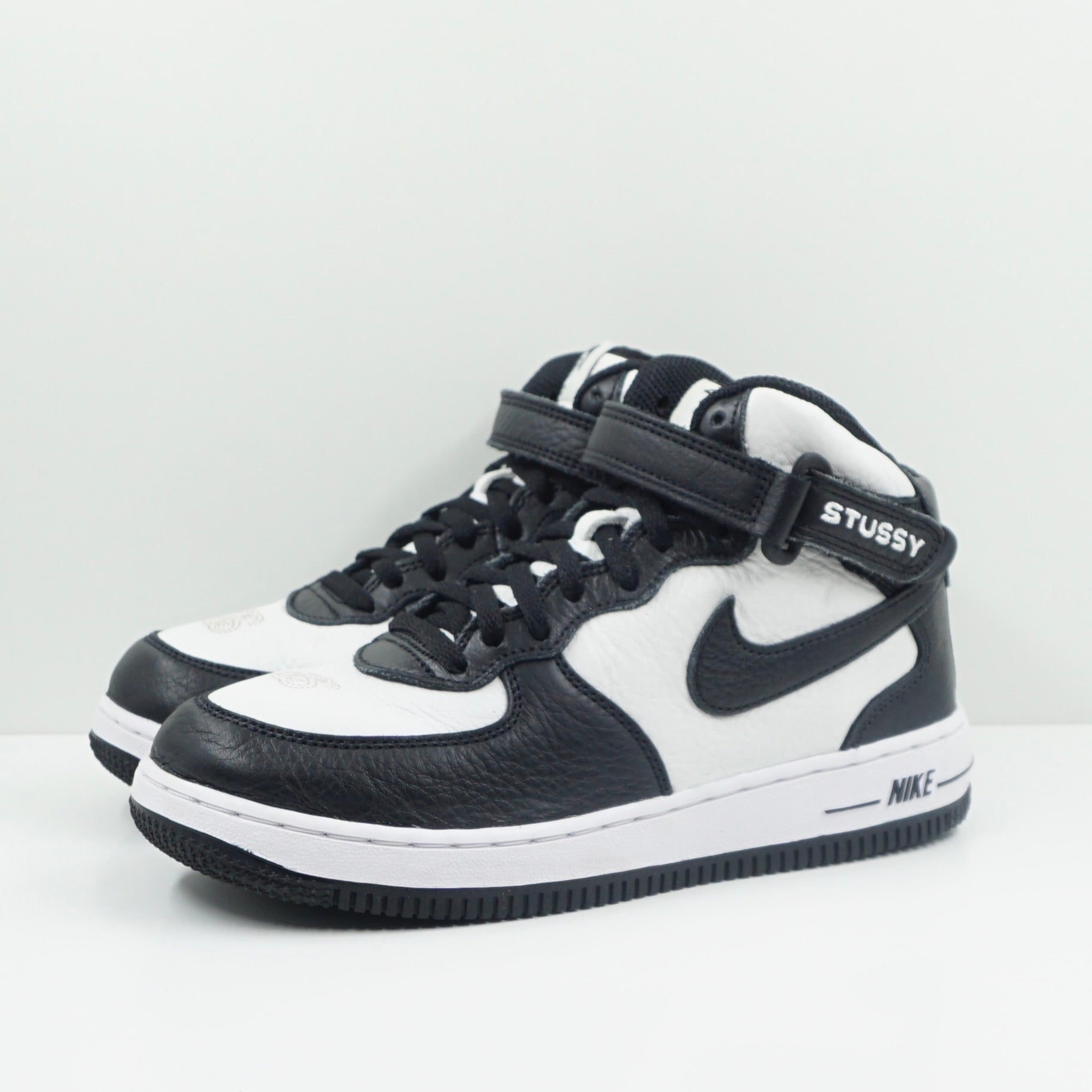 Nike Air Force 1 Mid Stussy Light Bone Black (PS)