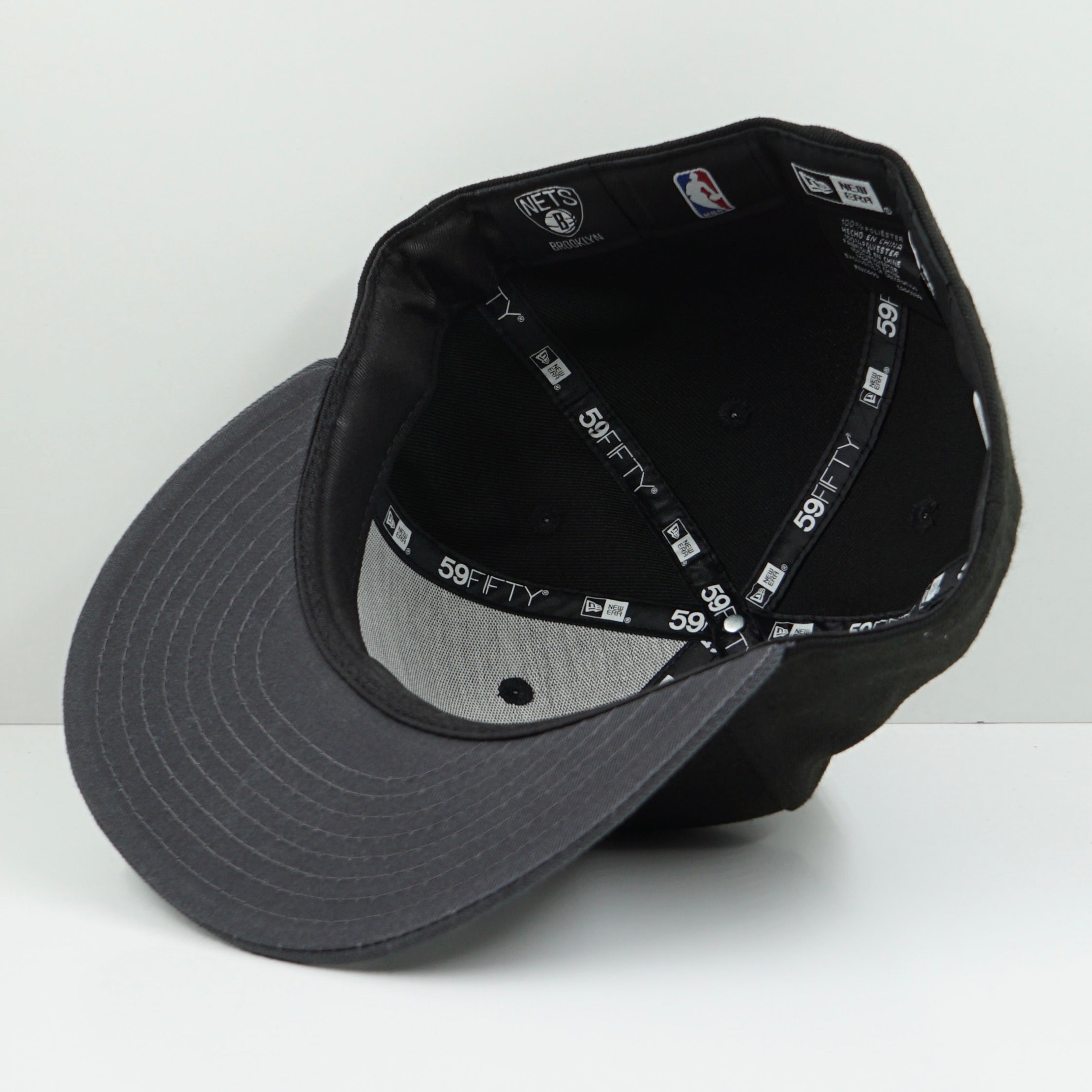 New Era Brooklyn Nets Black Grey Fitted Cap