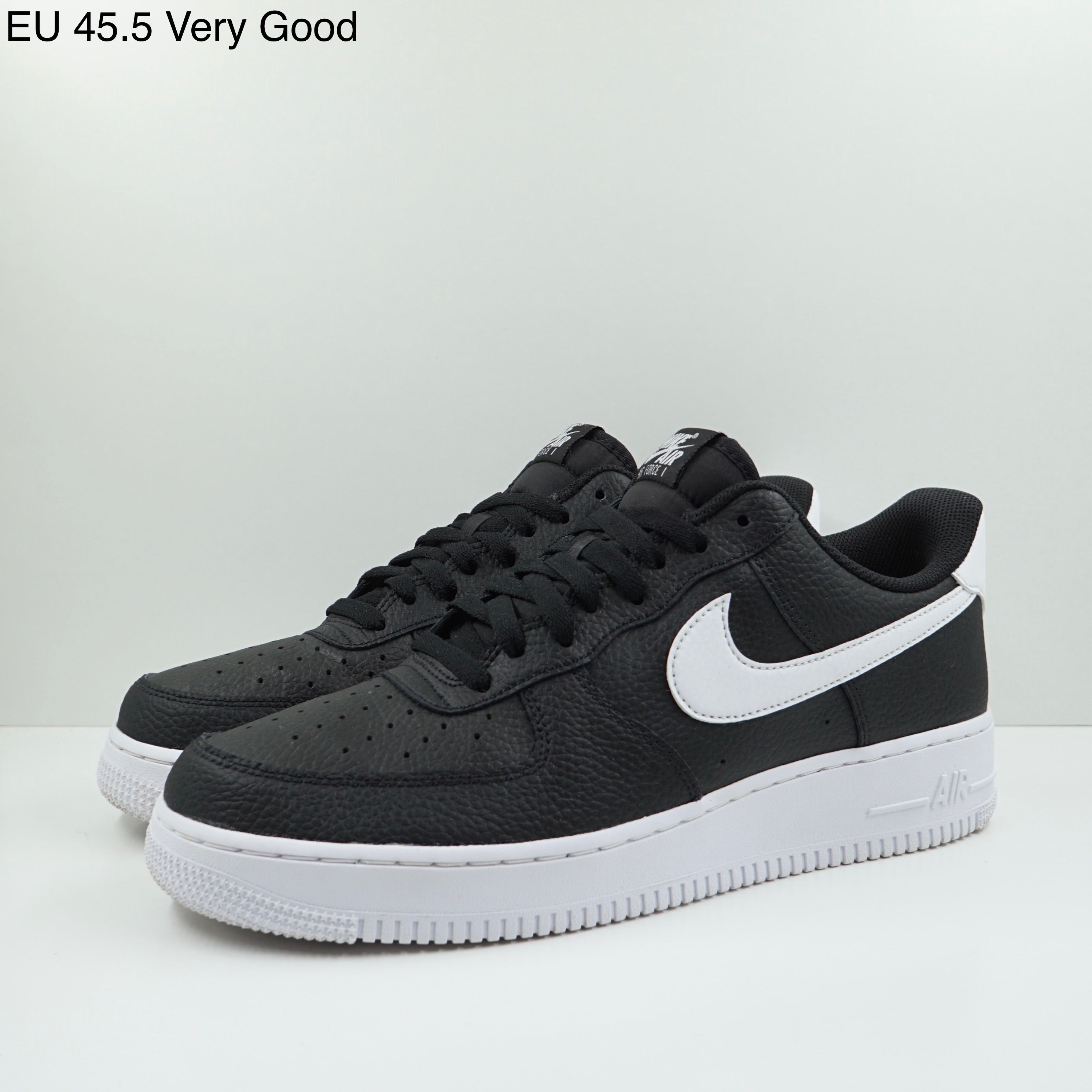 Nike Air Force 1 Low '07 Black White Pebbled Leather