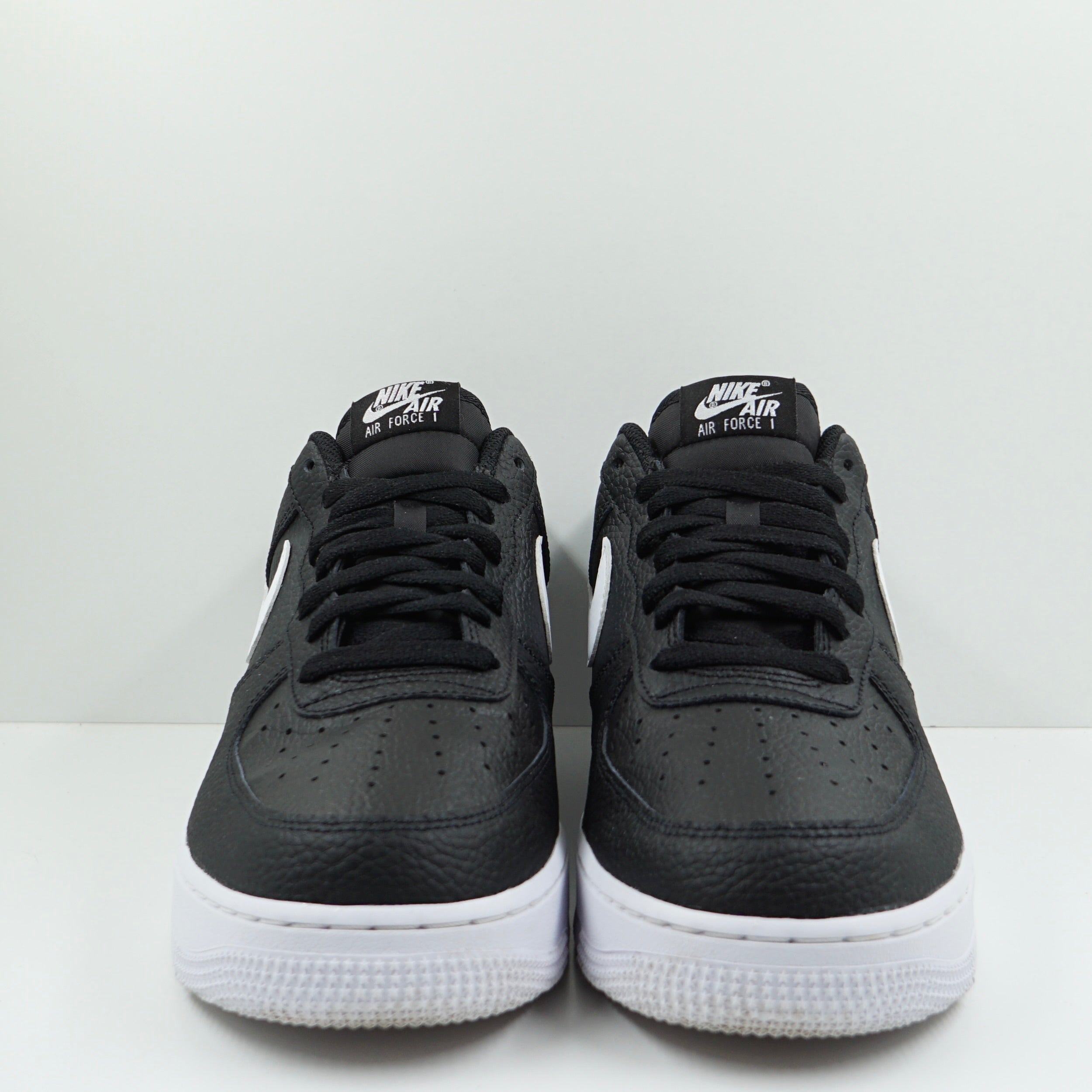 Nike Air Force 1 Low '07 Black White Pebbled Leather