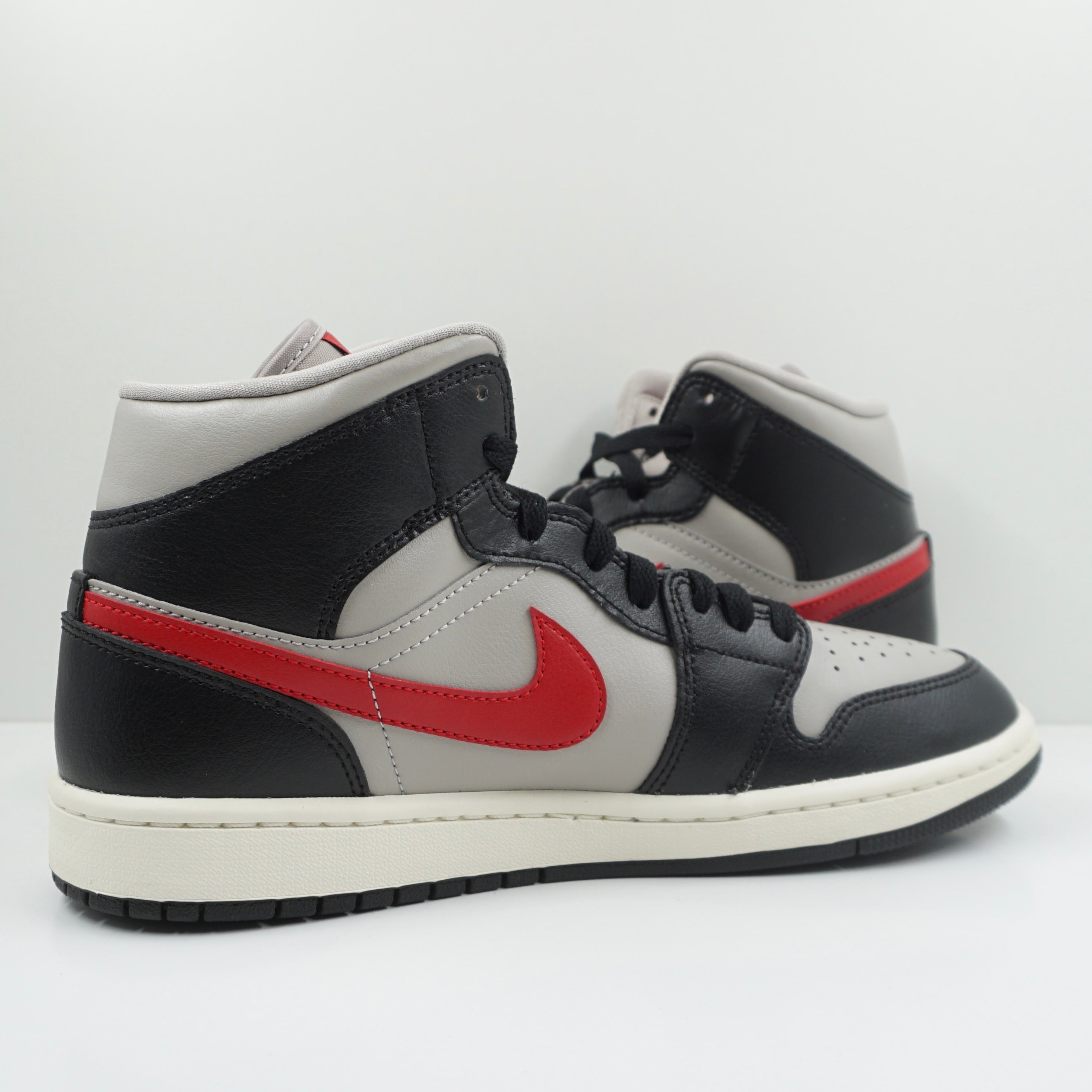 Jordan 1 Mid Black College Grey Gym Red (W)