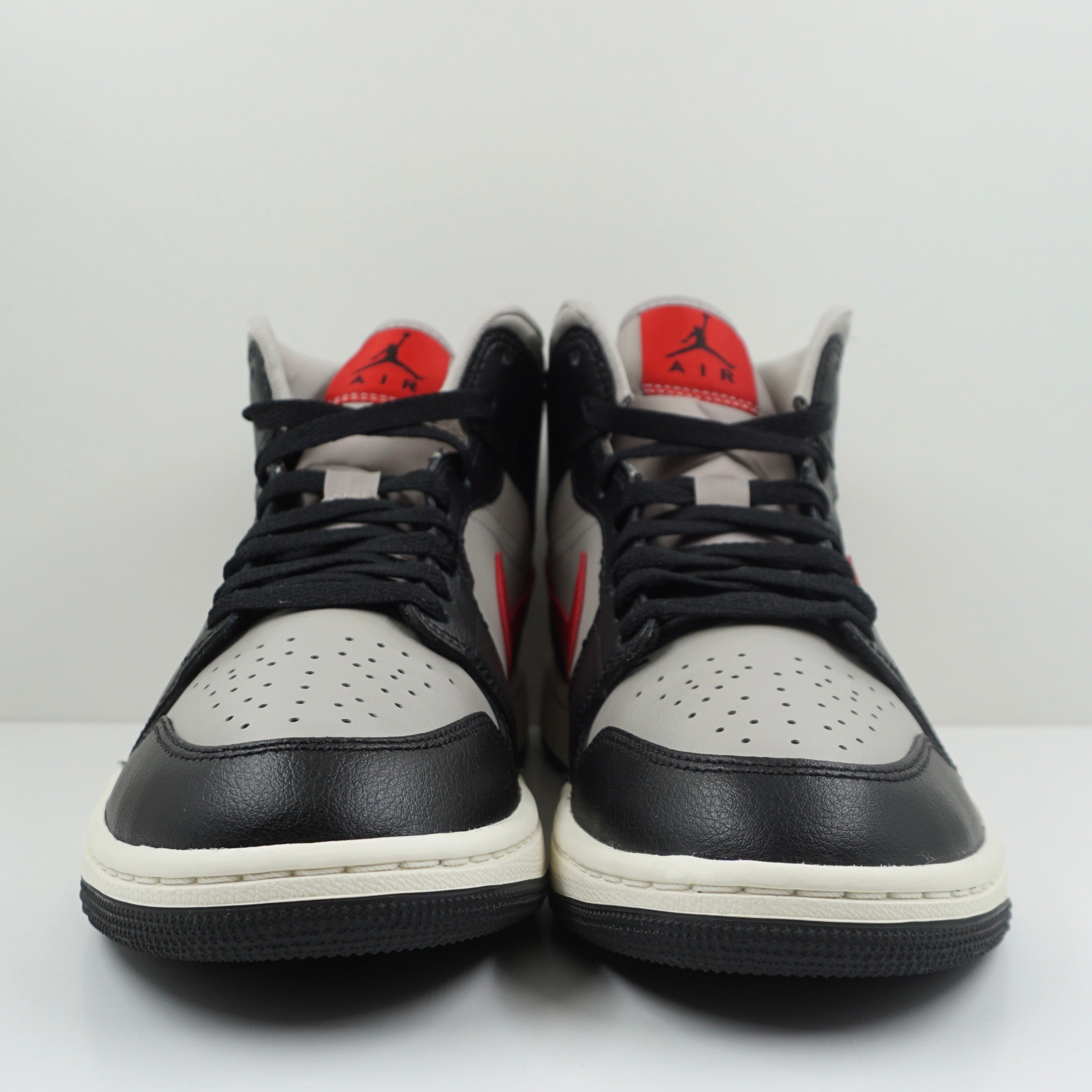 Jordan 1 Mid Black College Grey Gym Red (W)