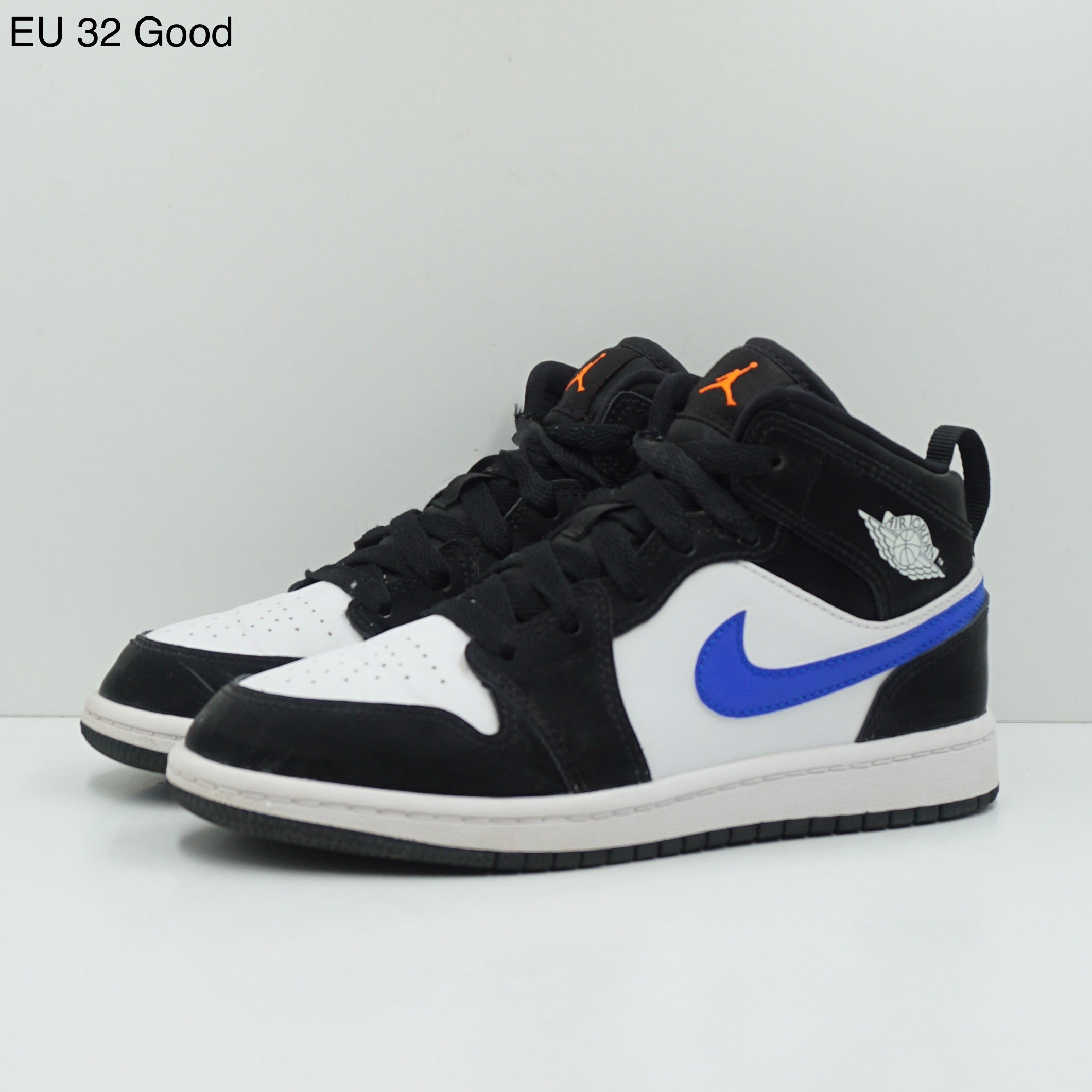 Jordan 1 Mid Black Racer Blue White (PS)