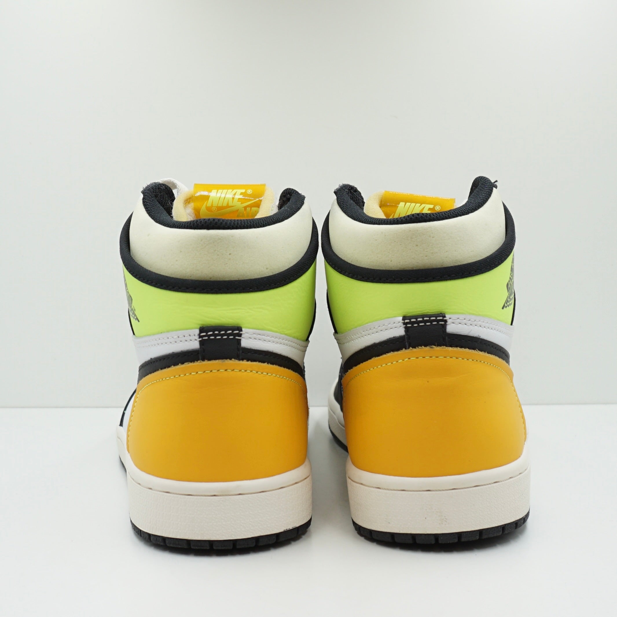 Jordan 1 Retro High White Black Volt University Gold