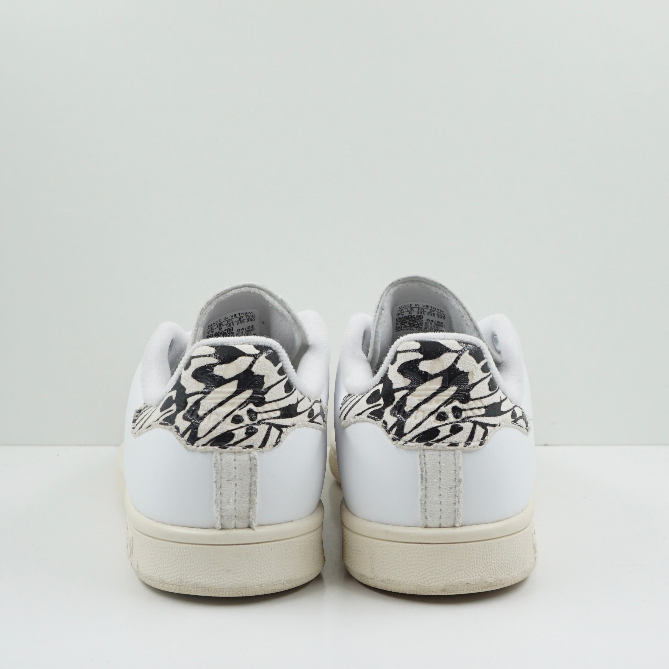 Adidas Stan Smith Cloud White Black Art Heel Tab