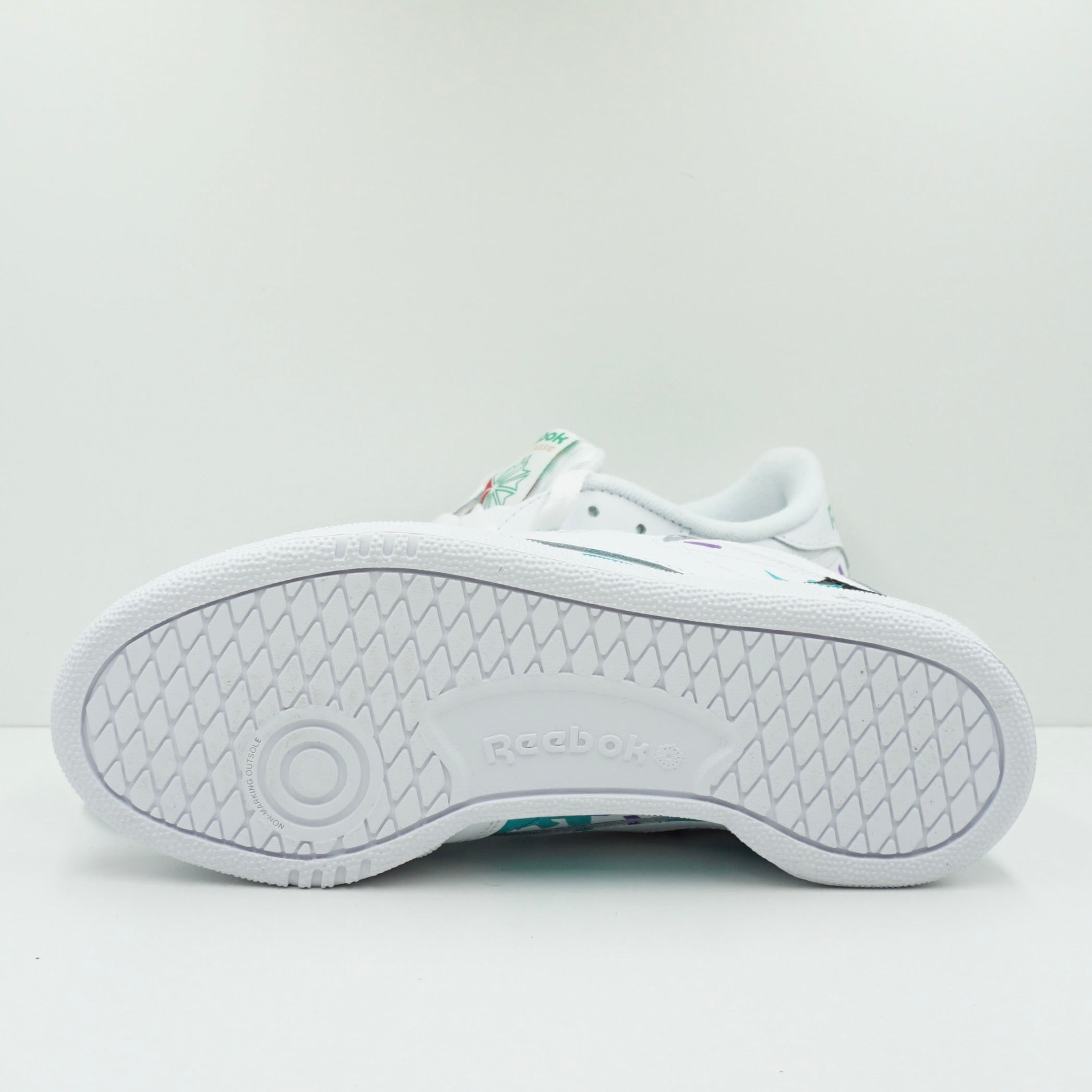 Reebok Club C 85 White Green (Custom Painted)