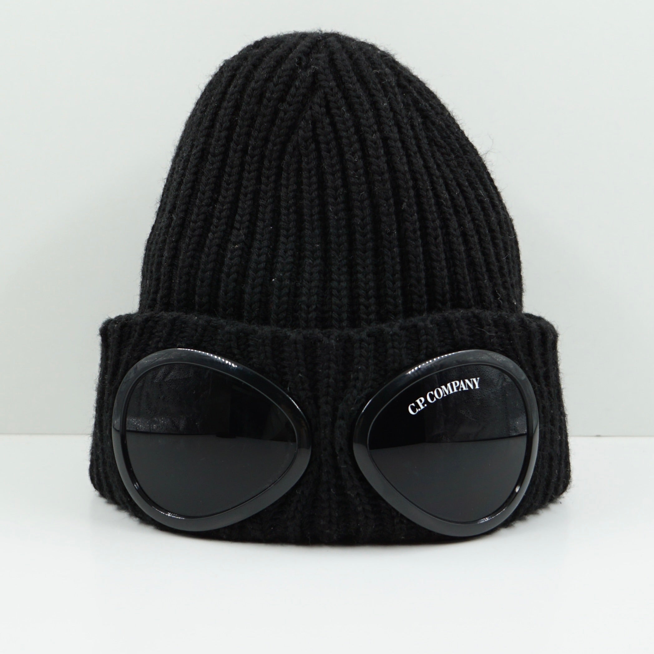C.P Company Merino Google Black Beanie