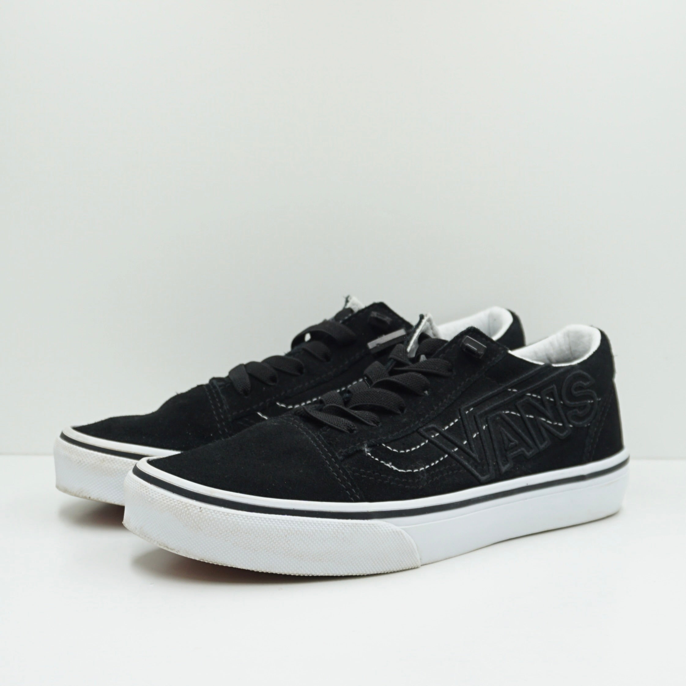 Vans Black Old Skool Kids Embroidered Logo
