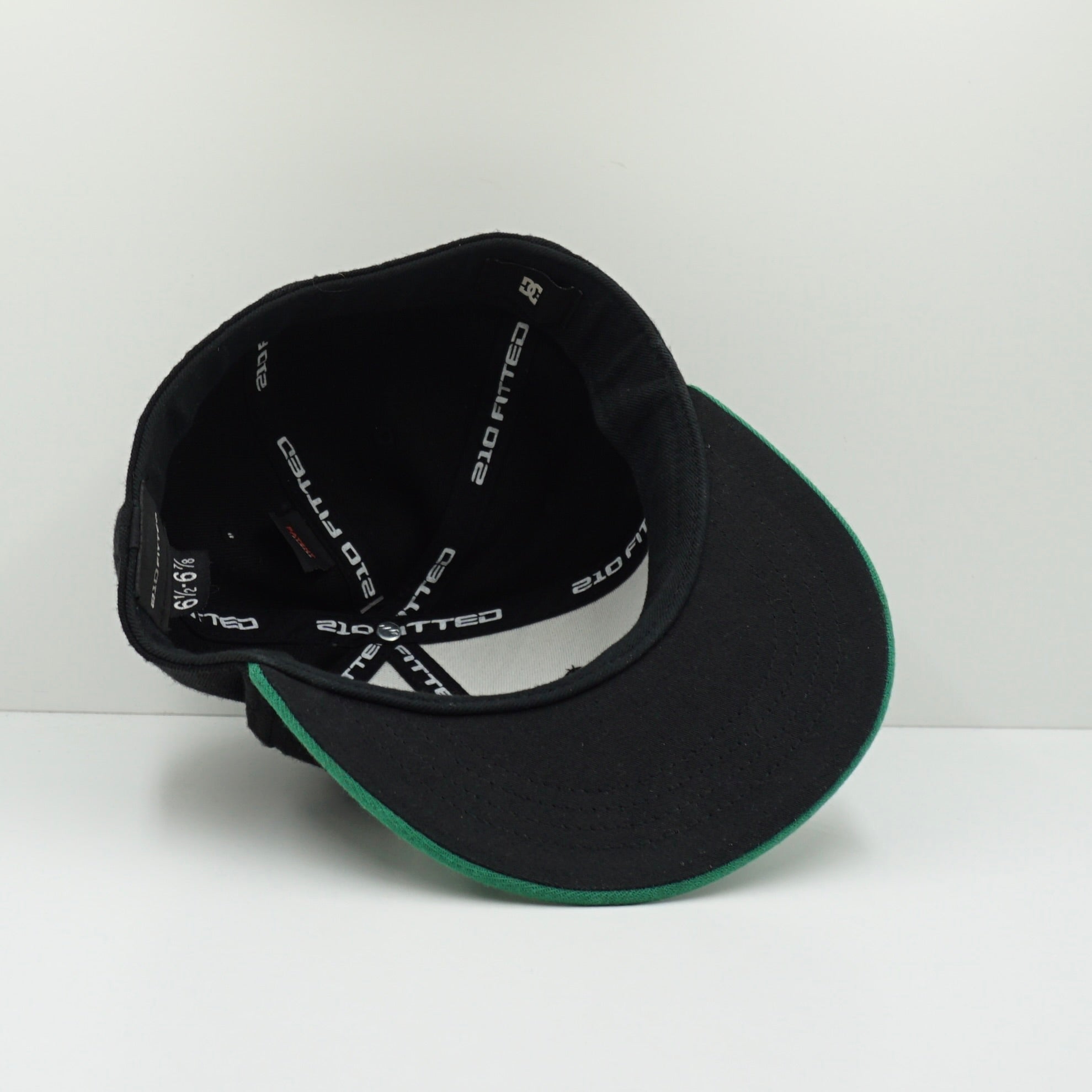 DC Shoes Black Green Fitted Cap