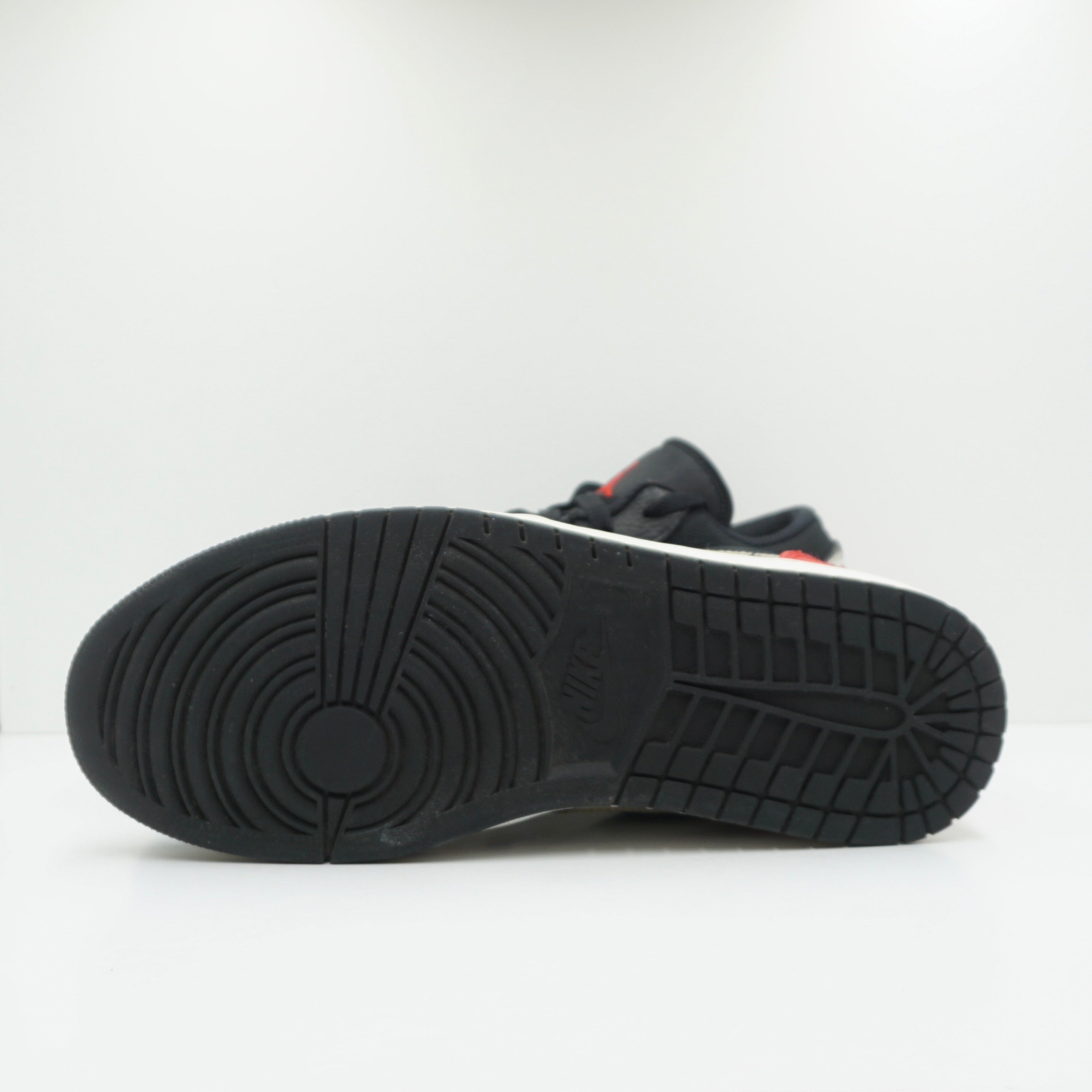 Jordan 1 Low Brushstroke Swoosh Black