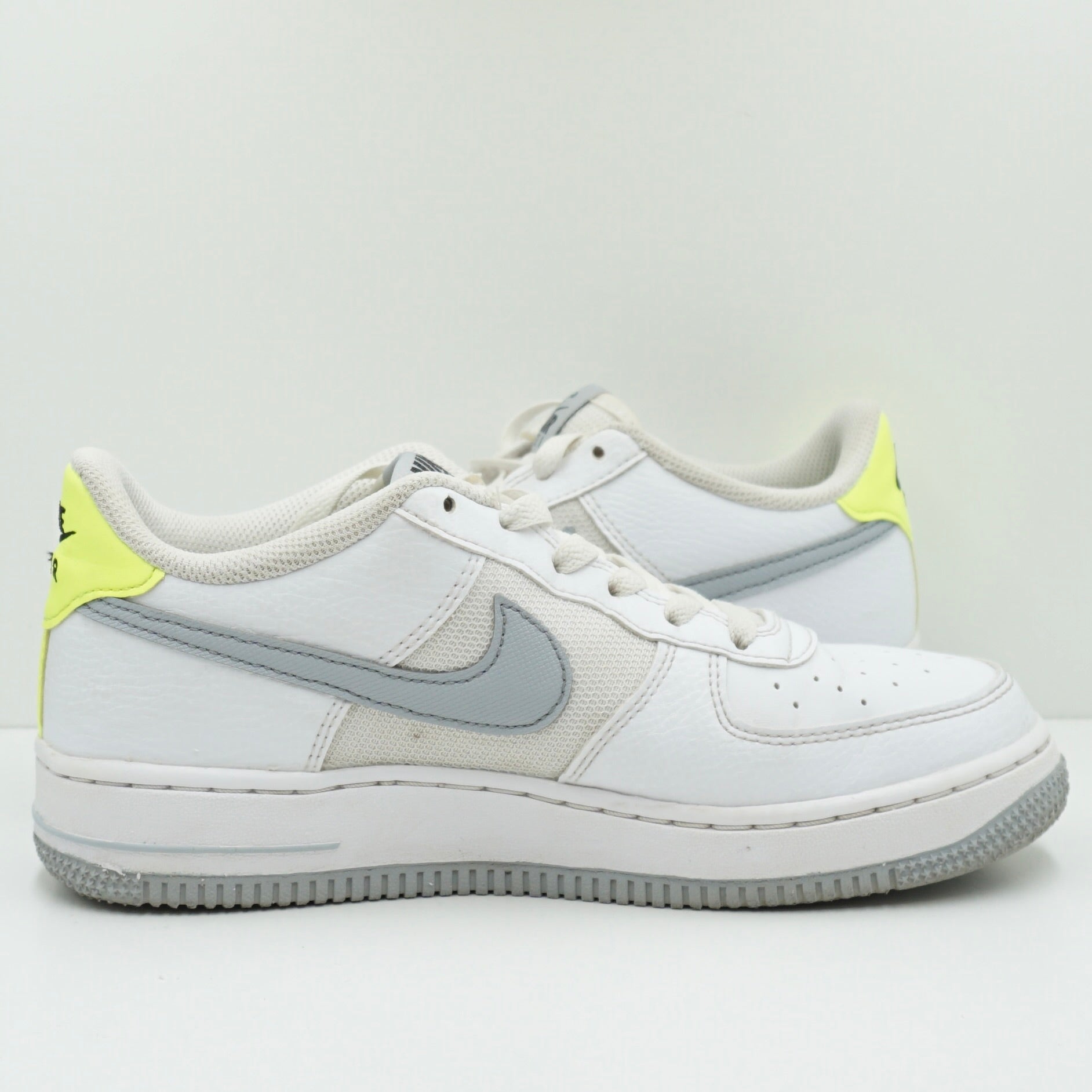 Nike Air Force 1 White Wolf Grey Volt (GS)