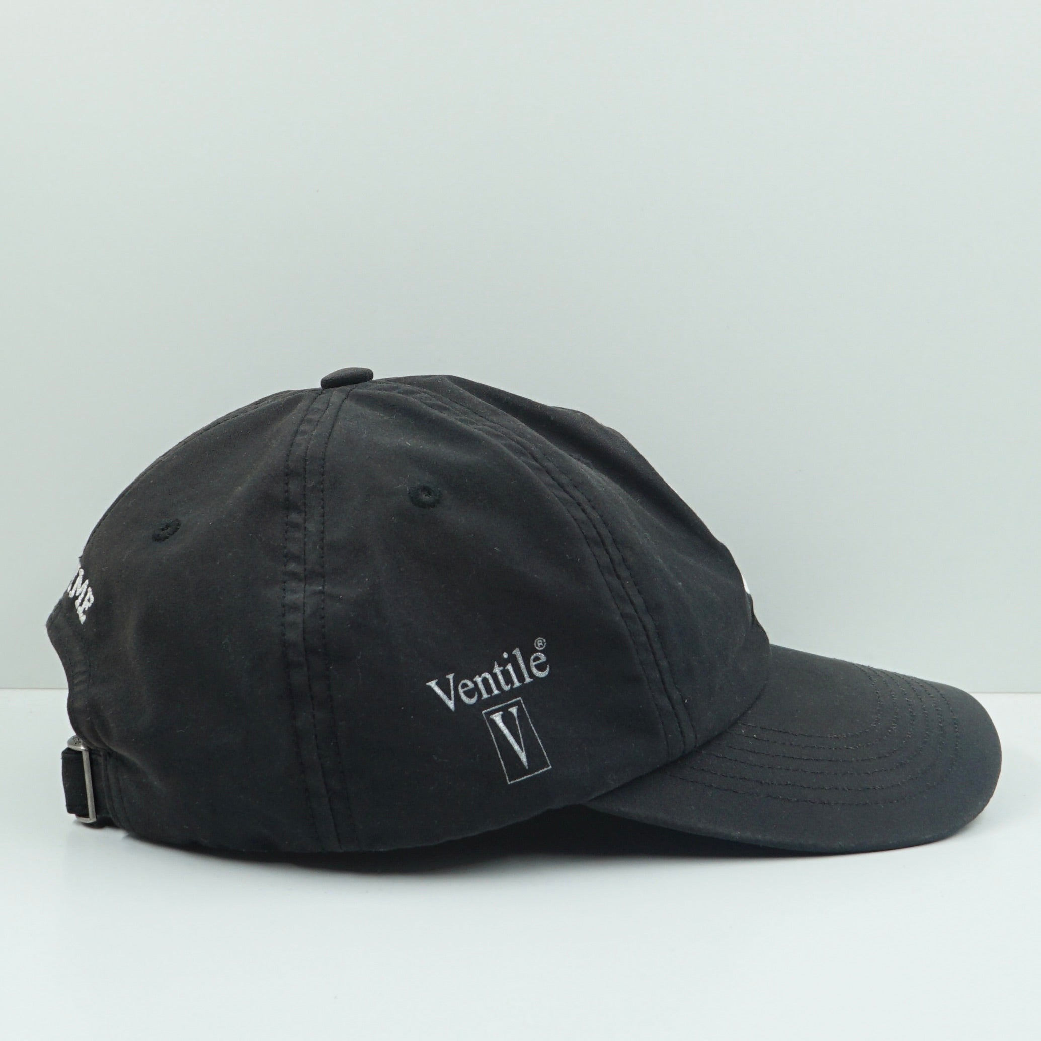Supreme FW21 Ventile S Logo Black 6-Panel Adjustable Cap