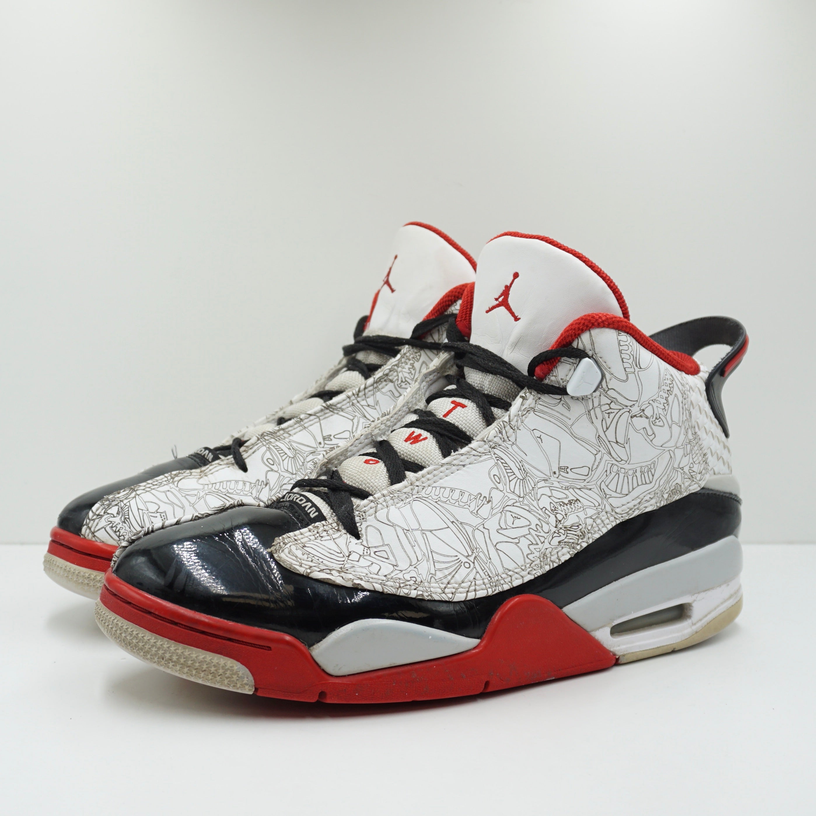 Jordan Dub Zero White Varsity Red