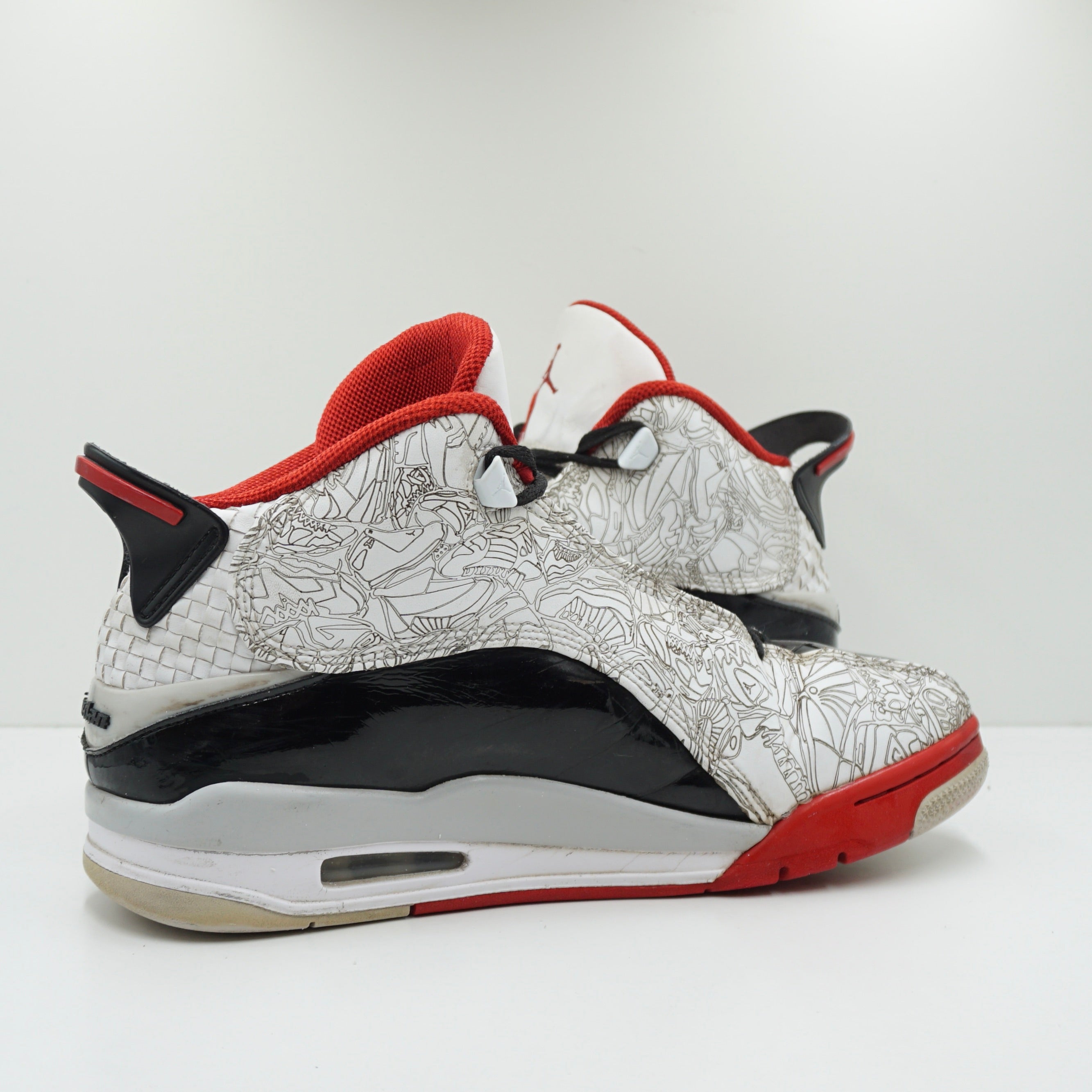Jordan Dub Zero White Varsity Red