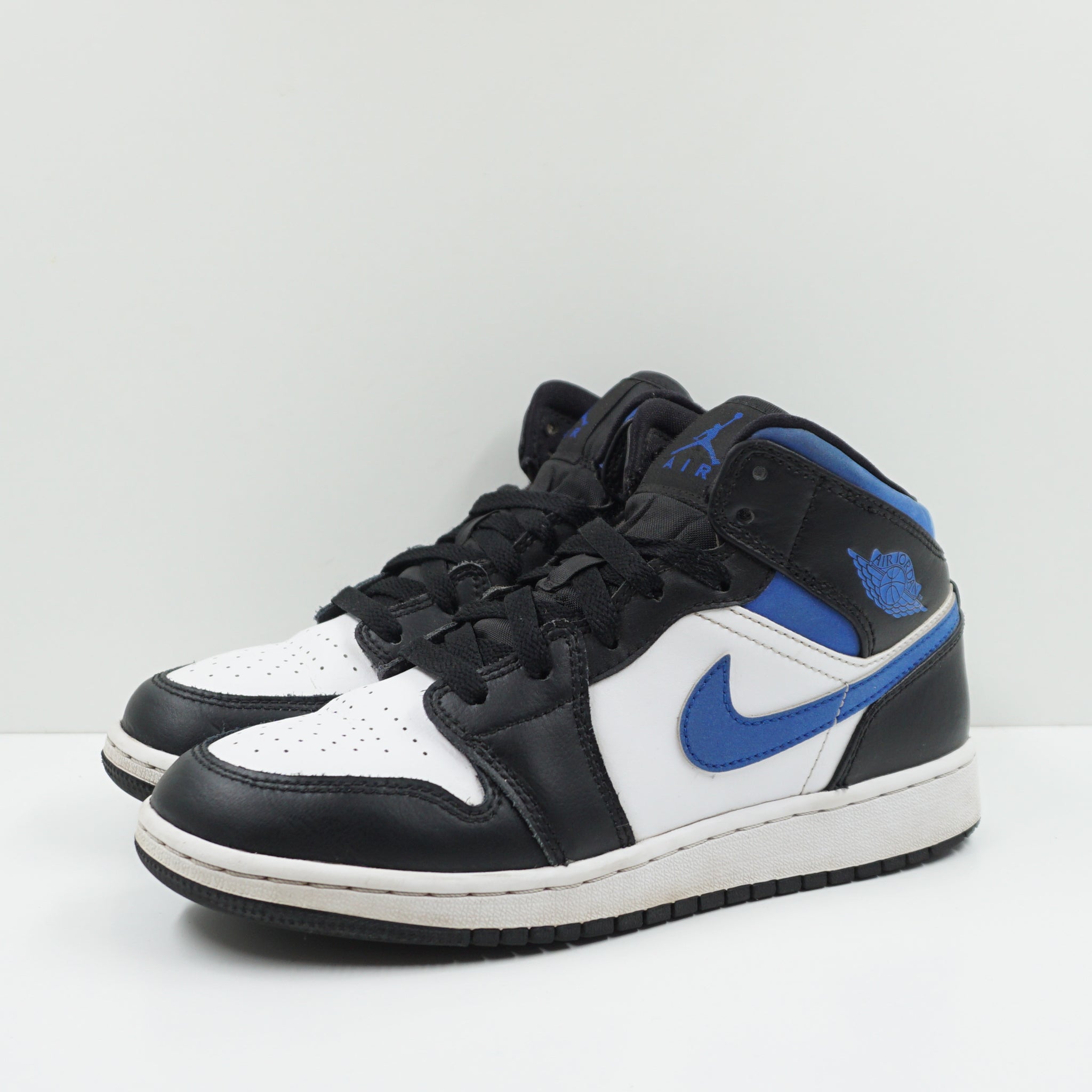 Jordan 1 Mid White Black Racer Blue (GS)