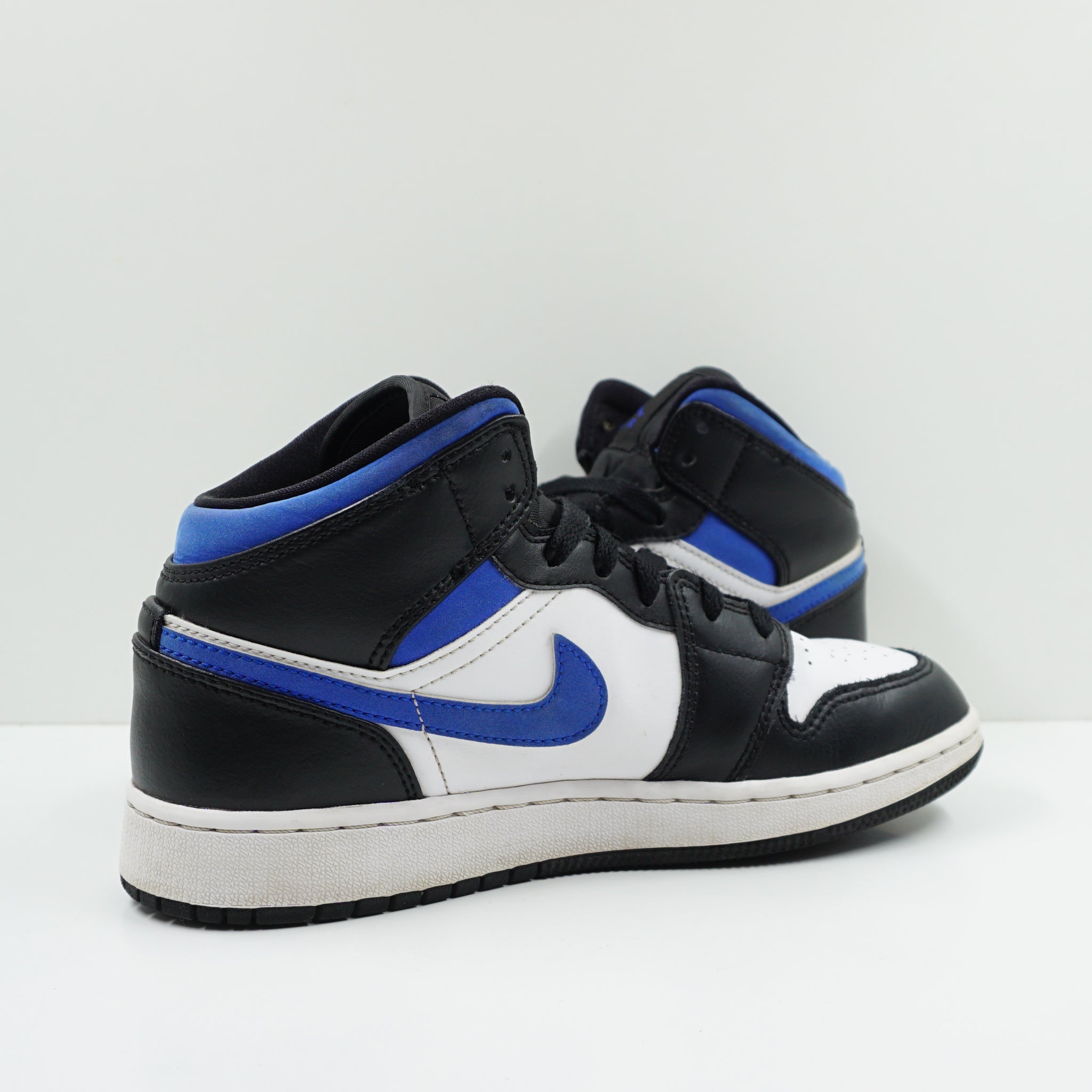 Jordan 1 Mid White Black Racer Blue (GS)