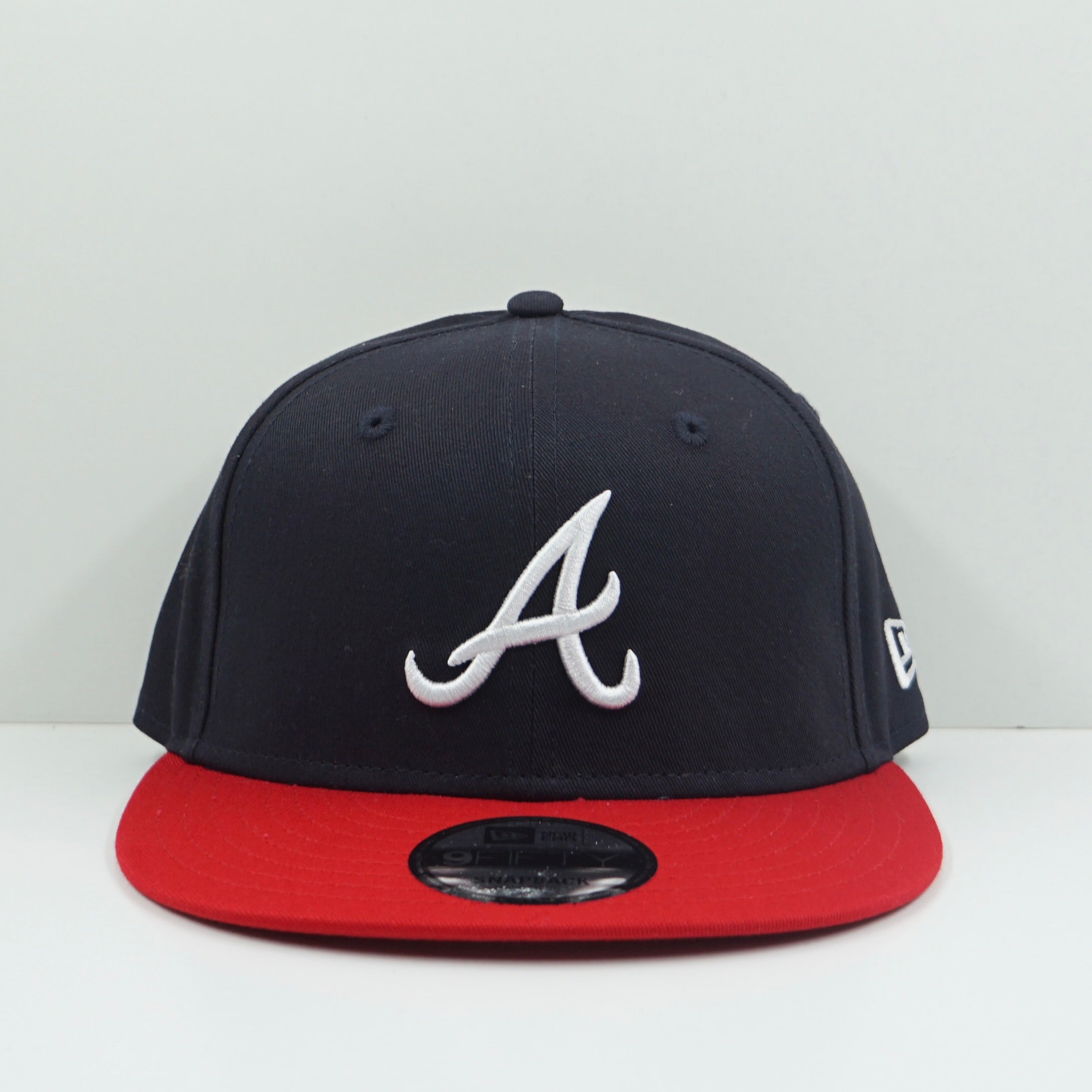 New Era Atlanta Braves Navy Red Snapback Cap