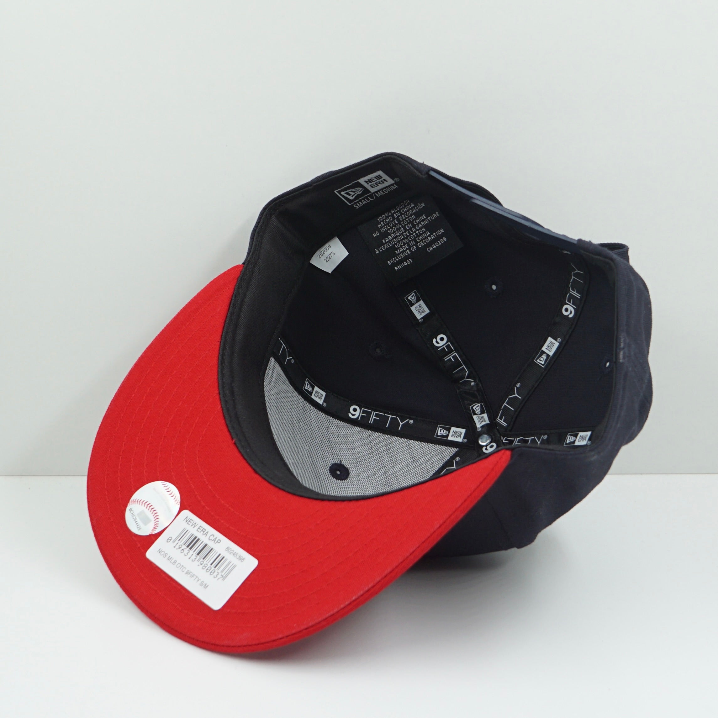 New Era Atlanta Braves Navy Red Snapback Cap