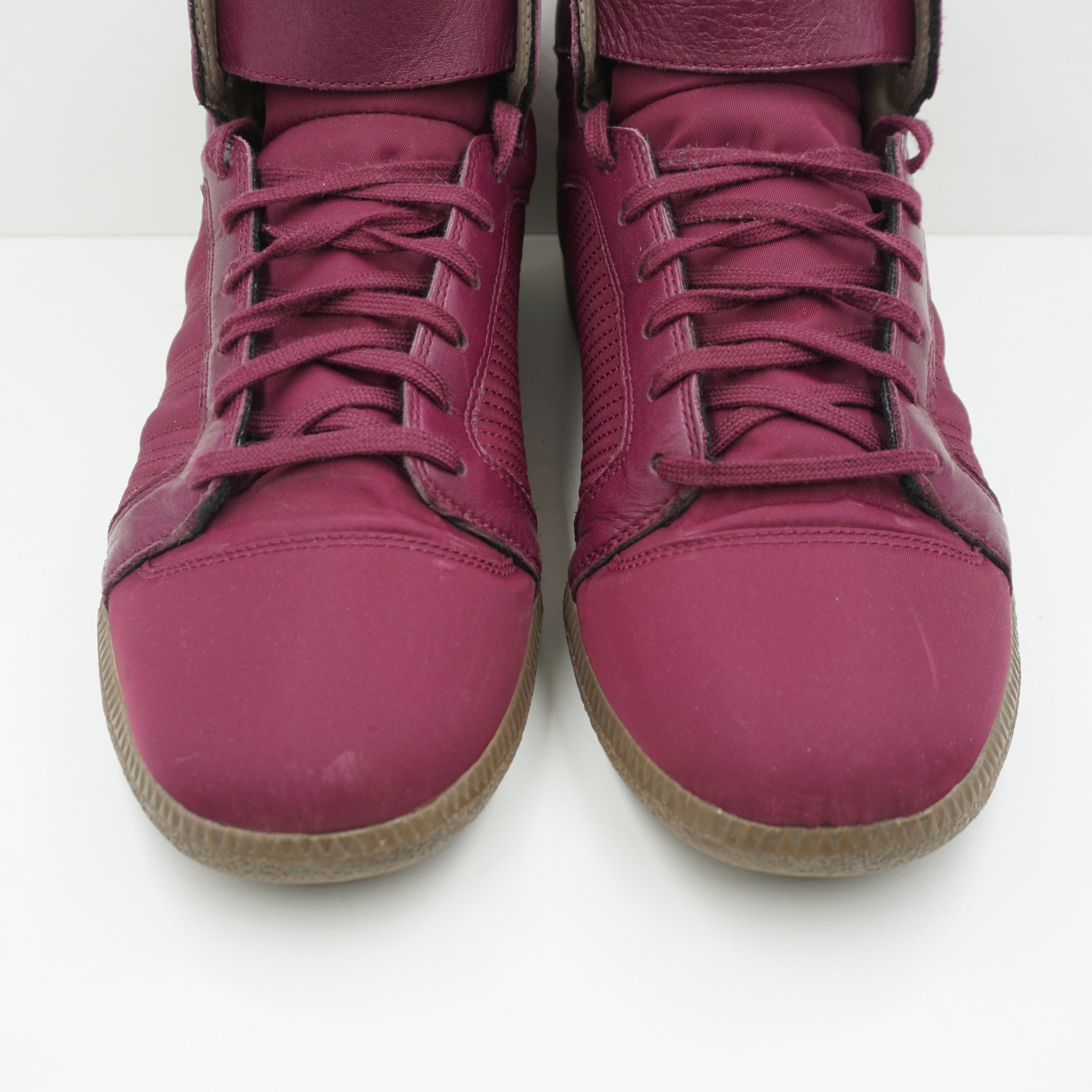 Adidas Originals Burgundy Nylon High Top