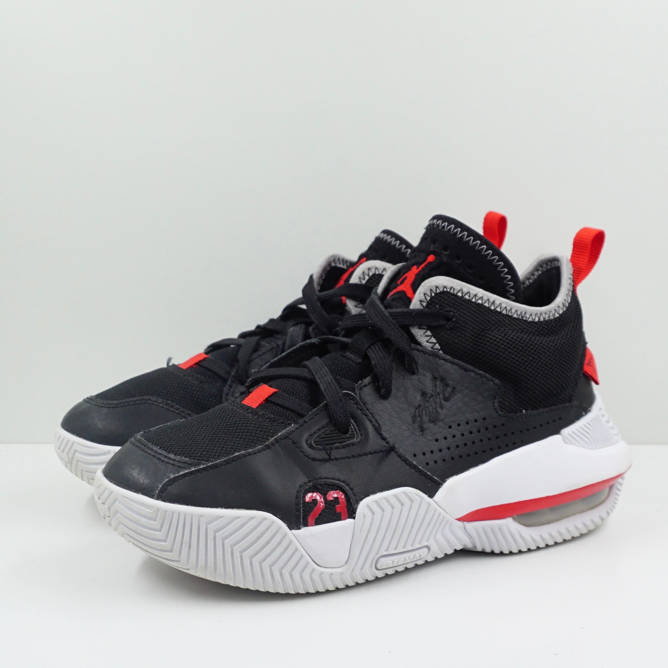 Jordan Stay Loyal 2 Black University Red Wolf Grey White (GS)