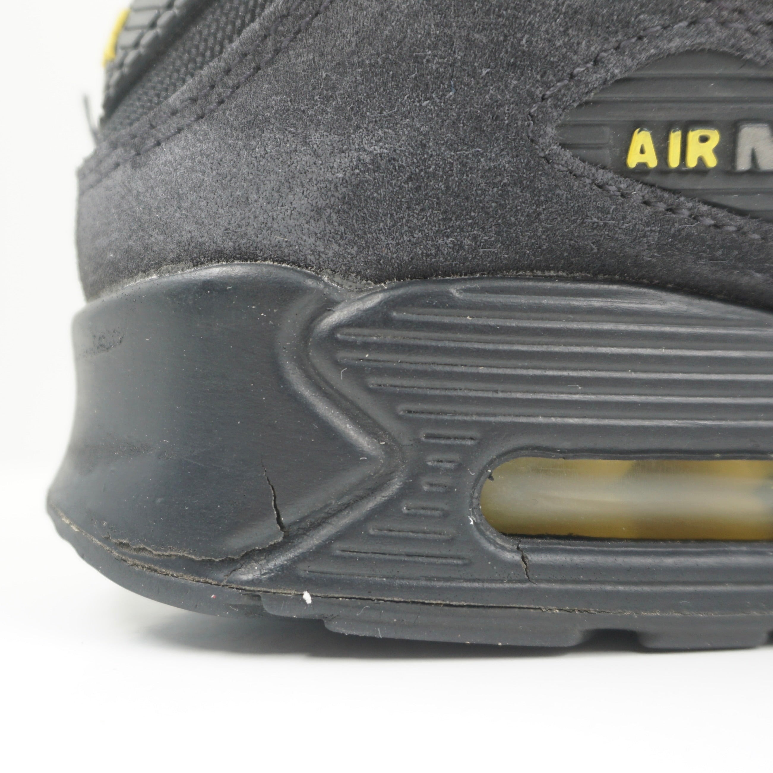 Nike Air Max 90 Black Yellow Strike Metallic Cool Grey