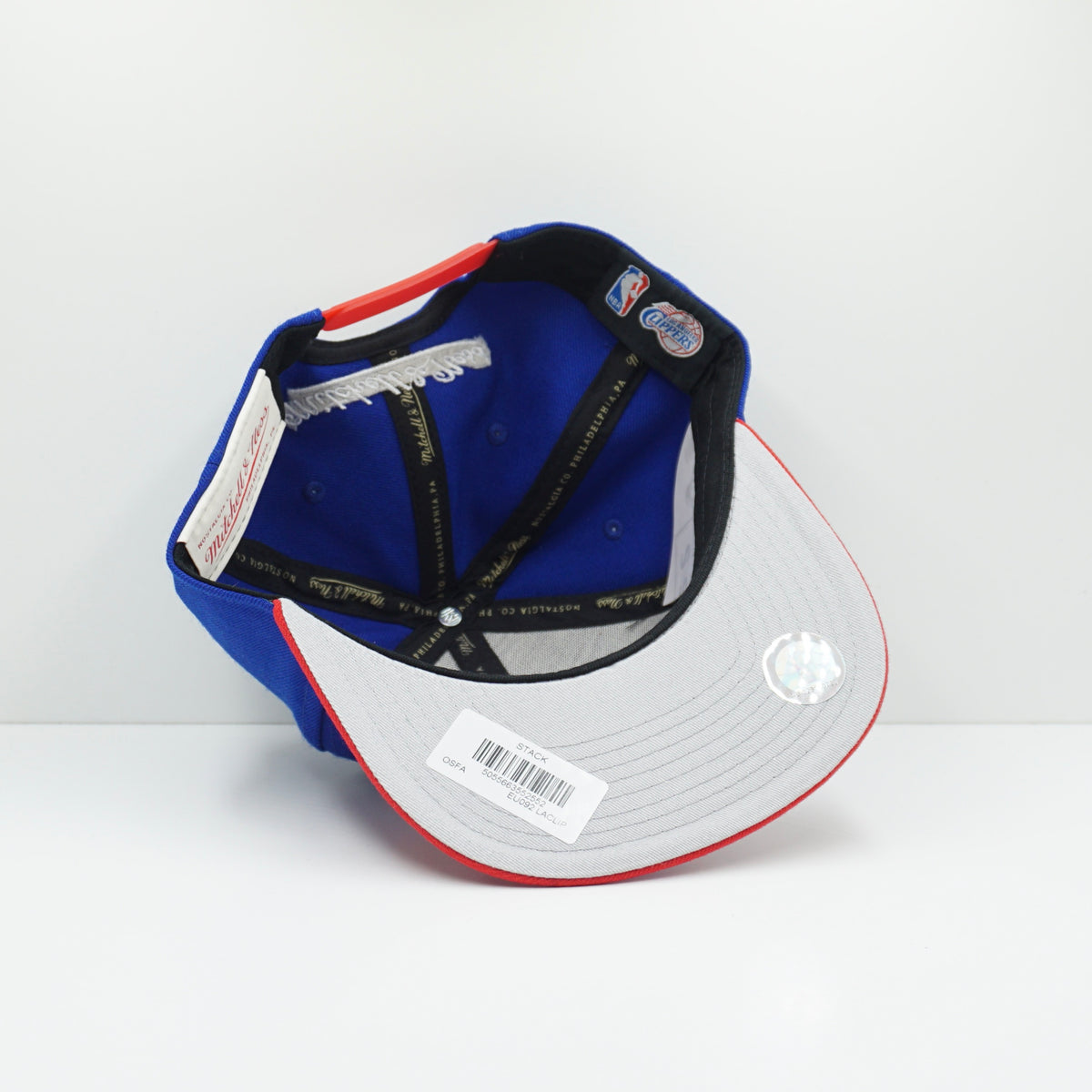 Mitchell & Ness Los Angeles Clippers Blue Red Snapback Cap