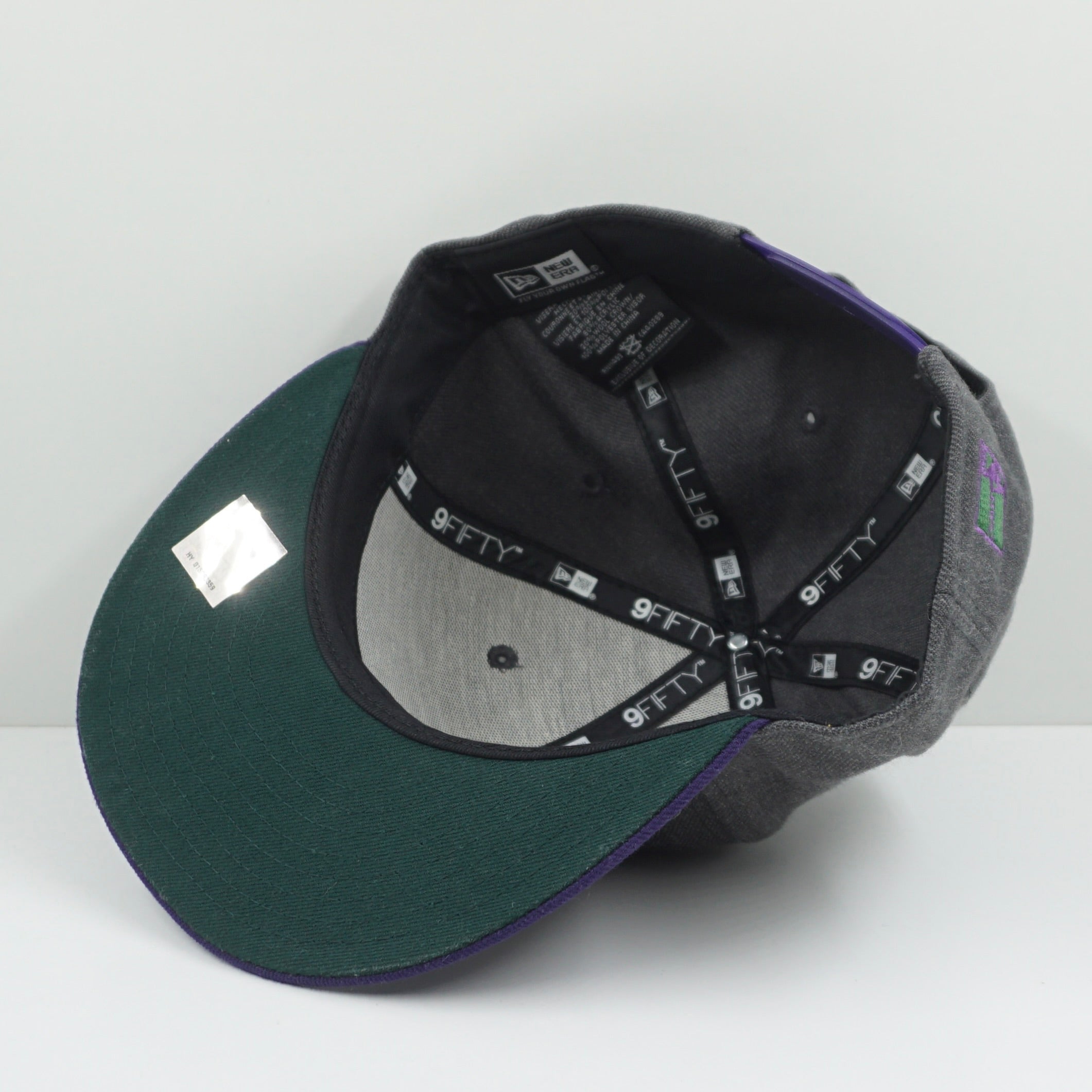 New Era Milwaukee Bucks Grey Purple Green Snapback Cap
