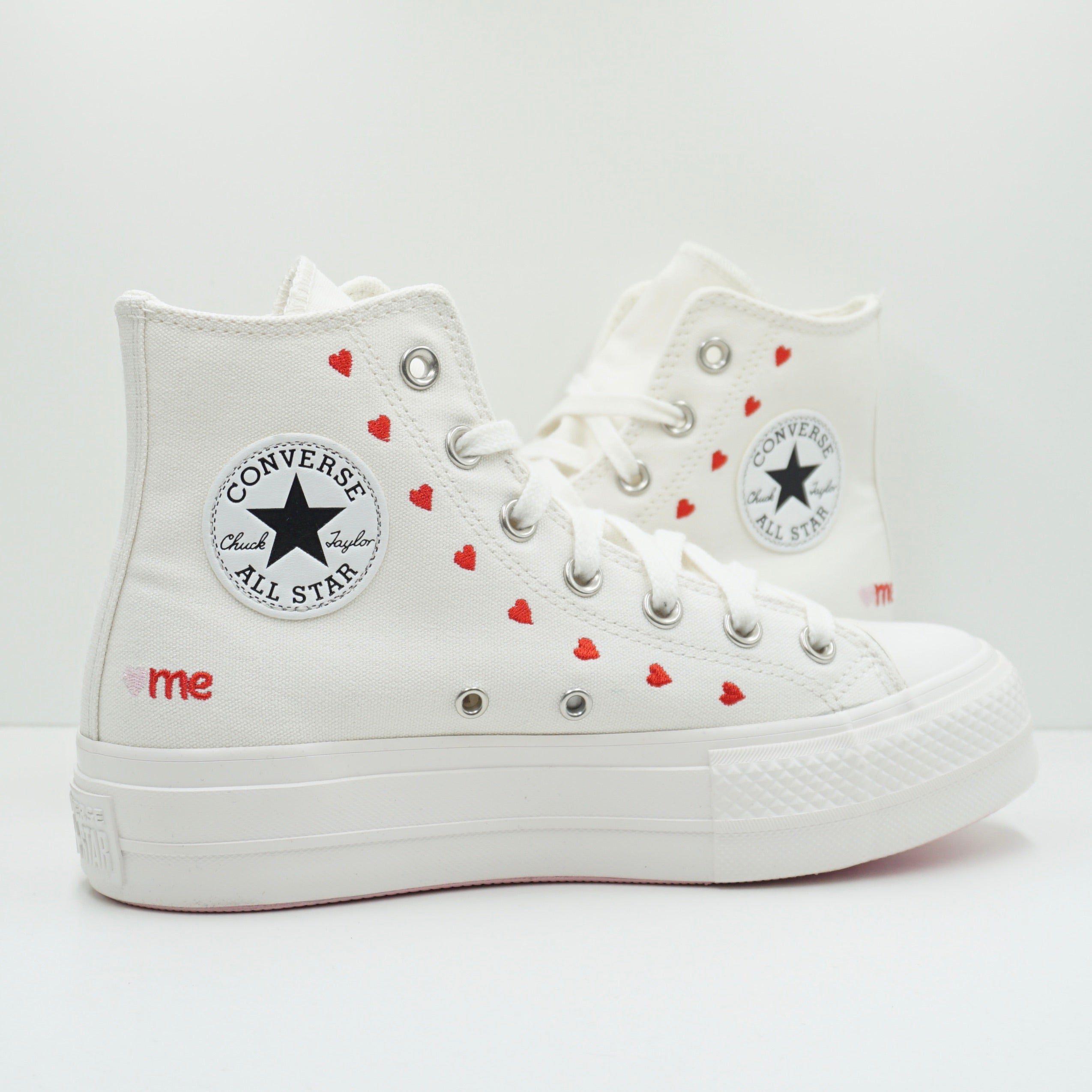 Converse Chuck Taylor All Star Lift Hi White Red (W)