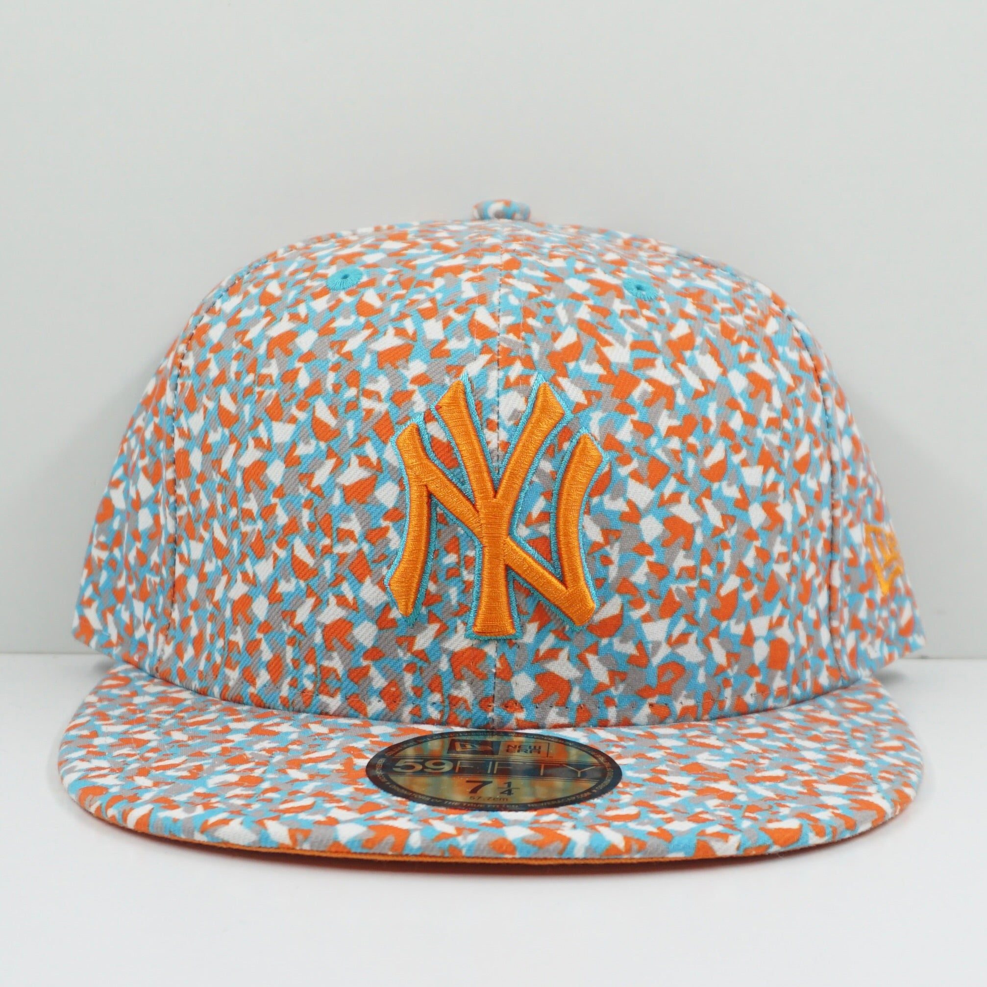 New Era New York Yankees Orange White Blue Confetti Fitted Cap
