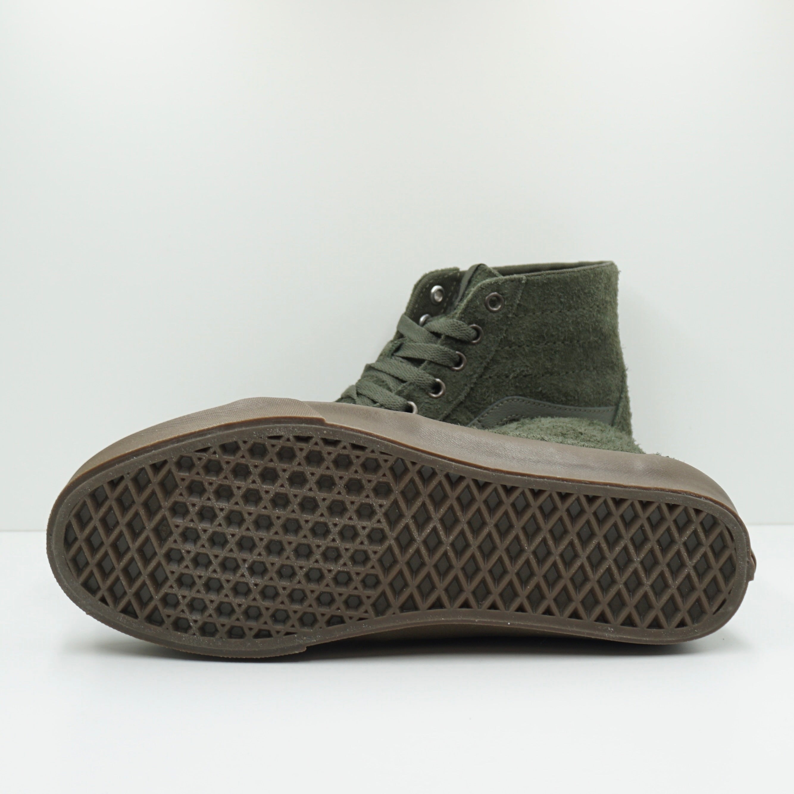 Vans Sk8-Hi Tapered Hairy Suede Olive Gum