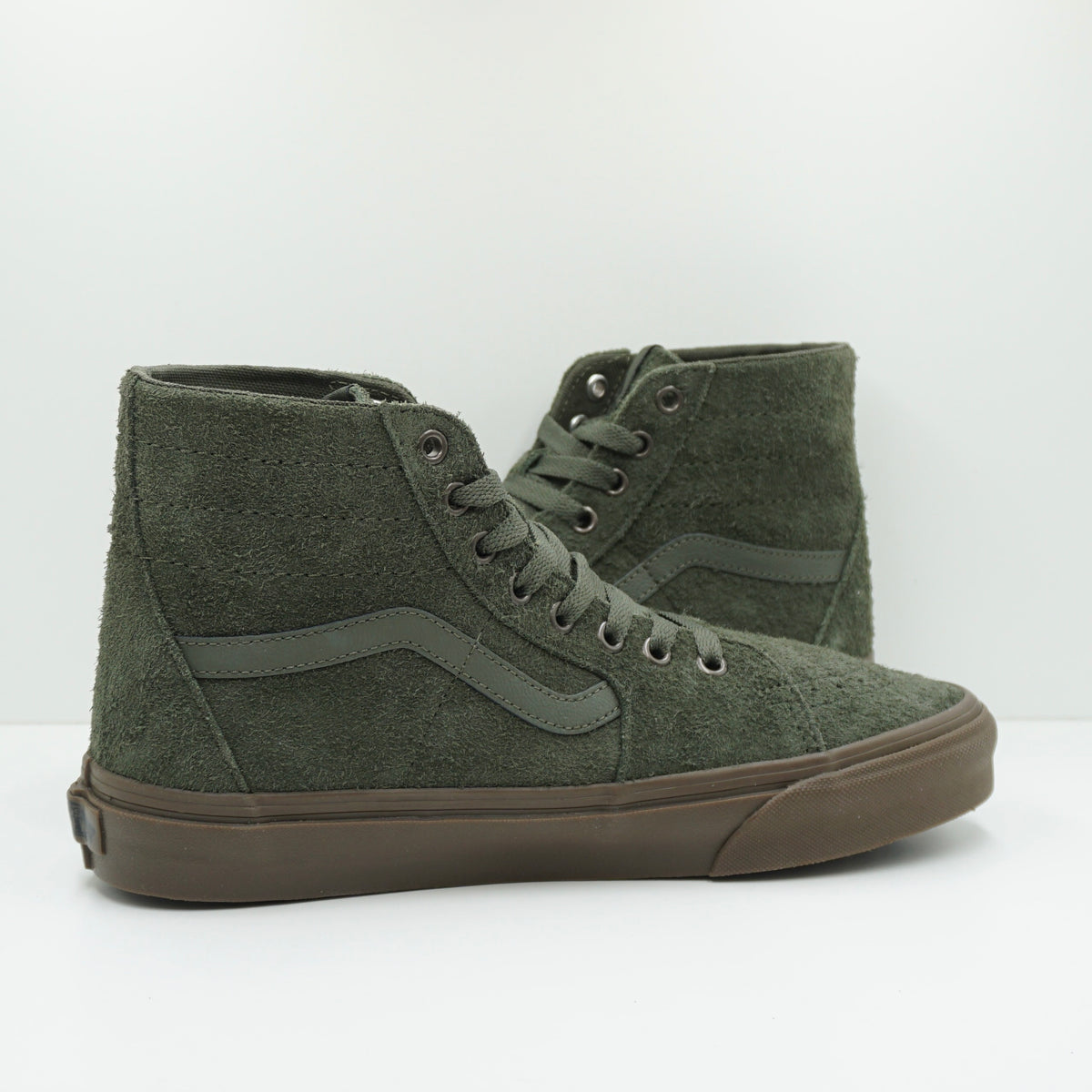 Vans Sk8-Hi Tapered Hairy Suede Olive Gum
