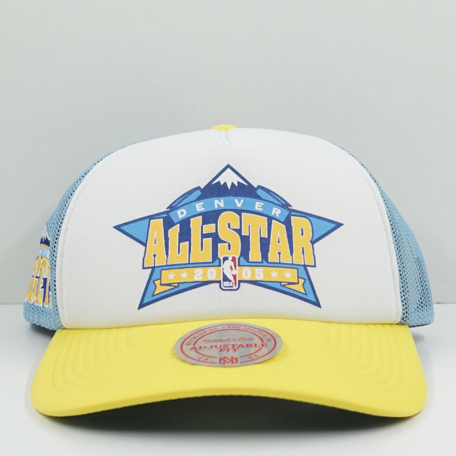 Mitchell & Ness White Yellow Blue Snapback Cap