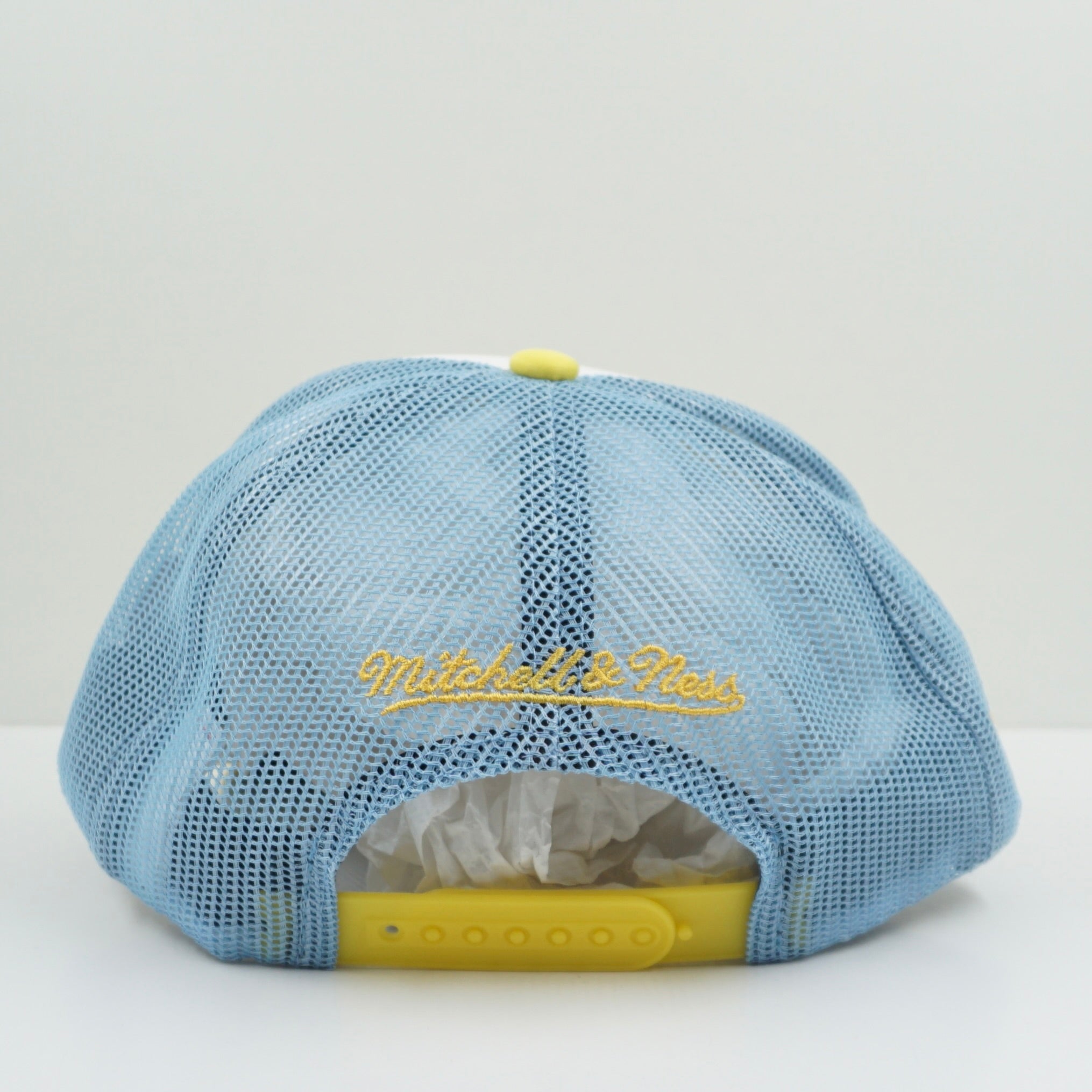 Mitchell & Ness White Yellow Blue Snapback Cap