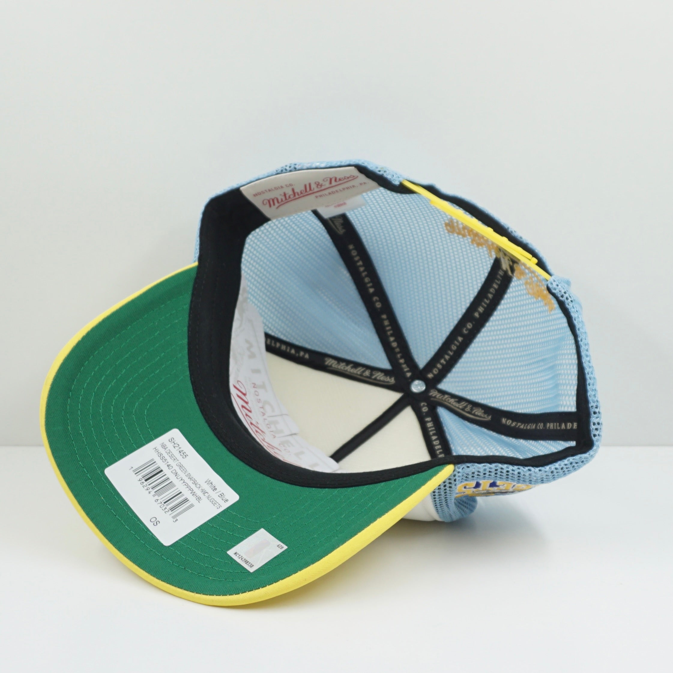 Mitchell & Ness White Yellow Blue Snapback Cap