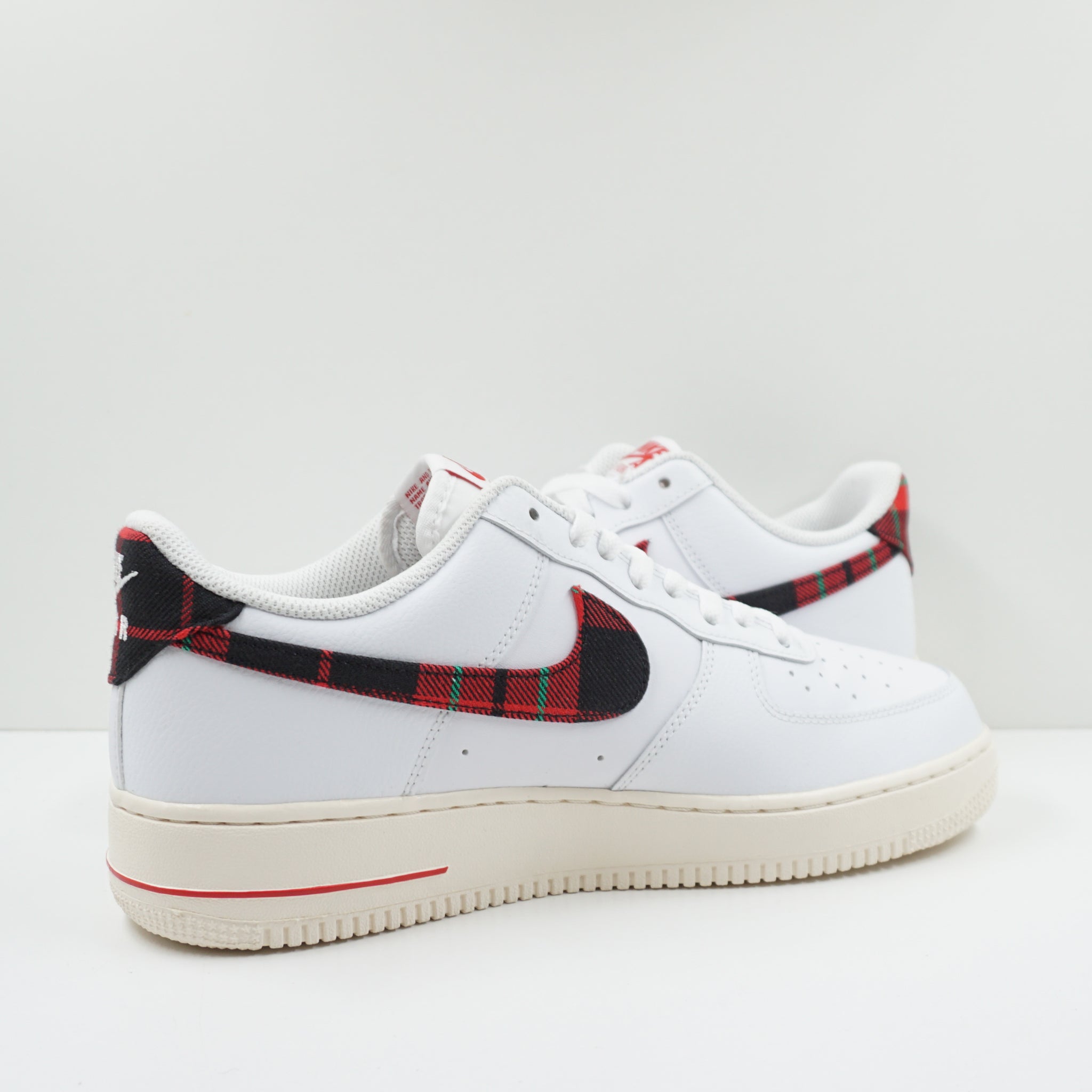 Nike Air Force 1 Low '07 LV8 Tartan Plaid White University Red