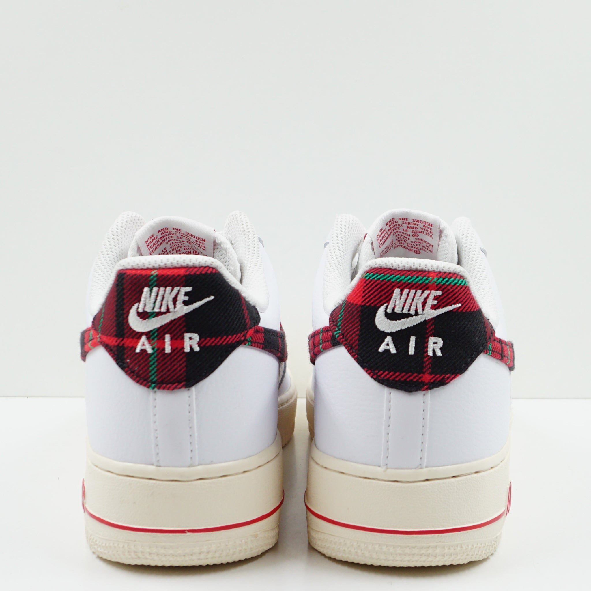 Nike Air Force 1 Low '07 LV8 Tartan Plaid White University Red