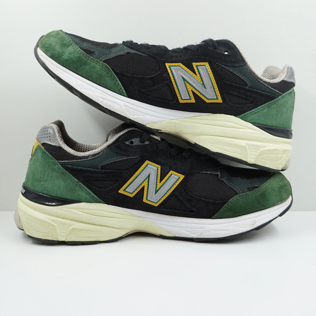 New Balance 990v3 MiUSA Black Green Yellow
